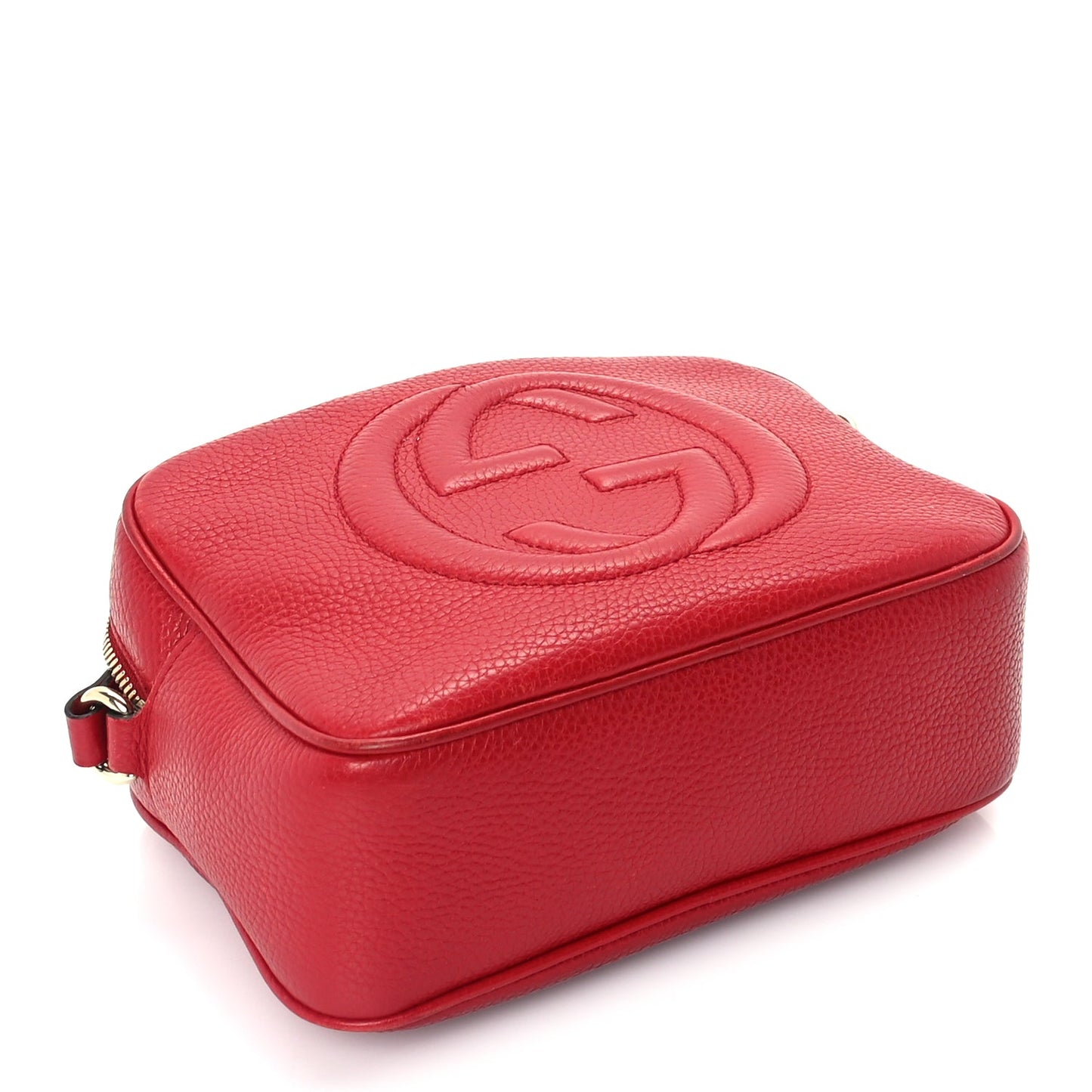 Gucci Pebbled Calfskin Small Soho Disco Bag  Vibrant Red
