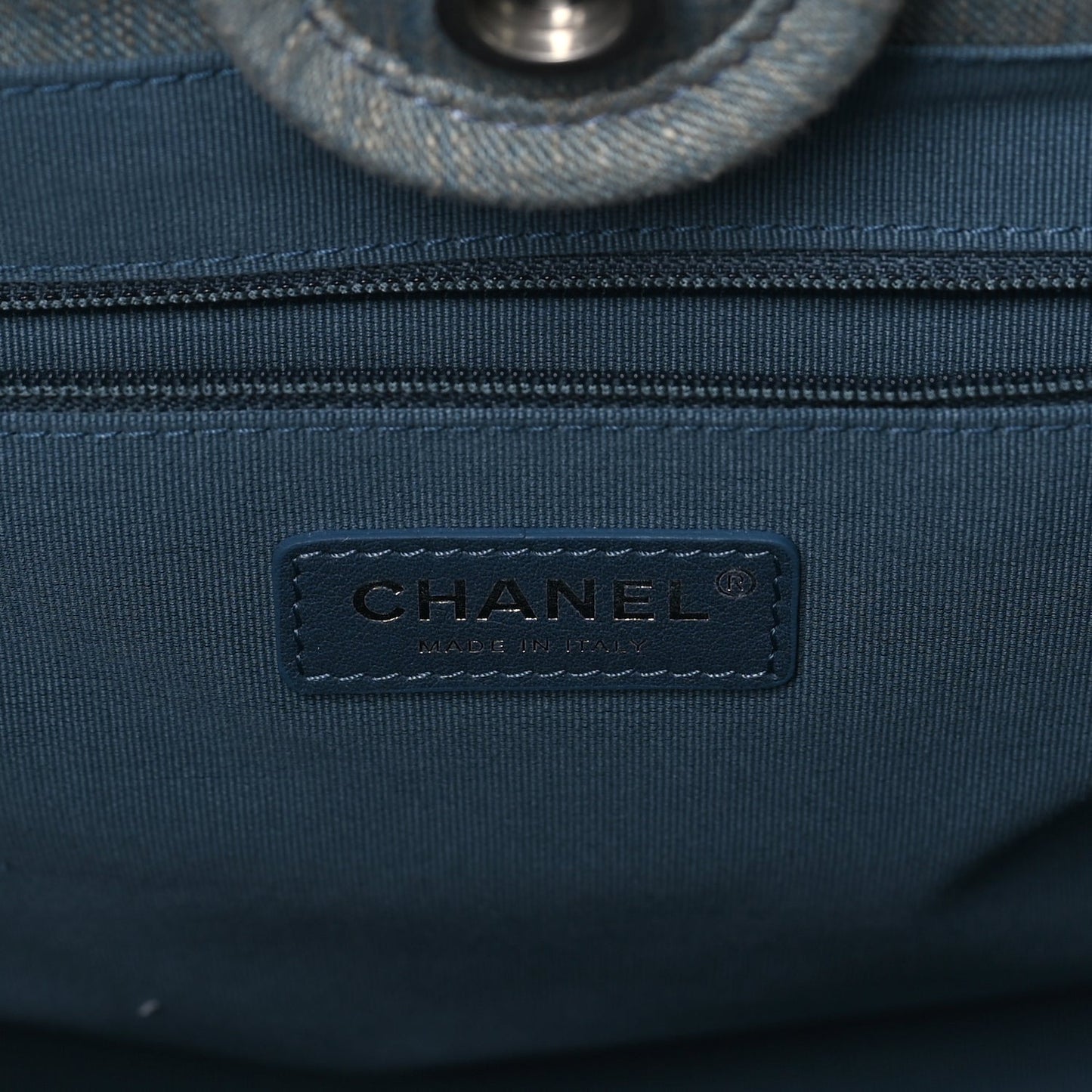 Chanel Denim Small Deauville Tote Light Blue