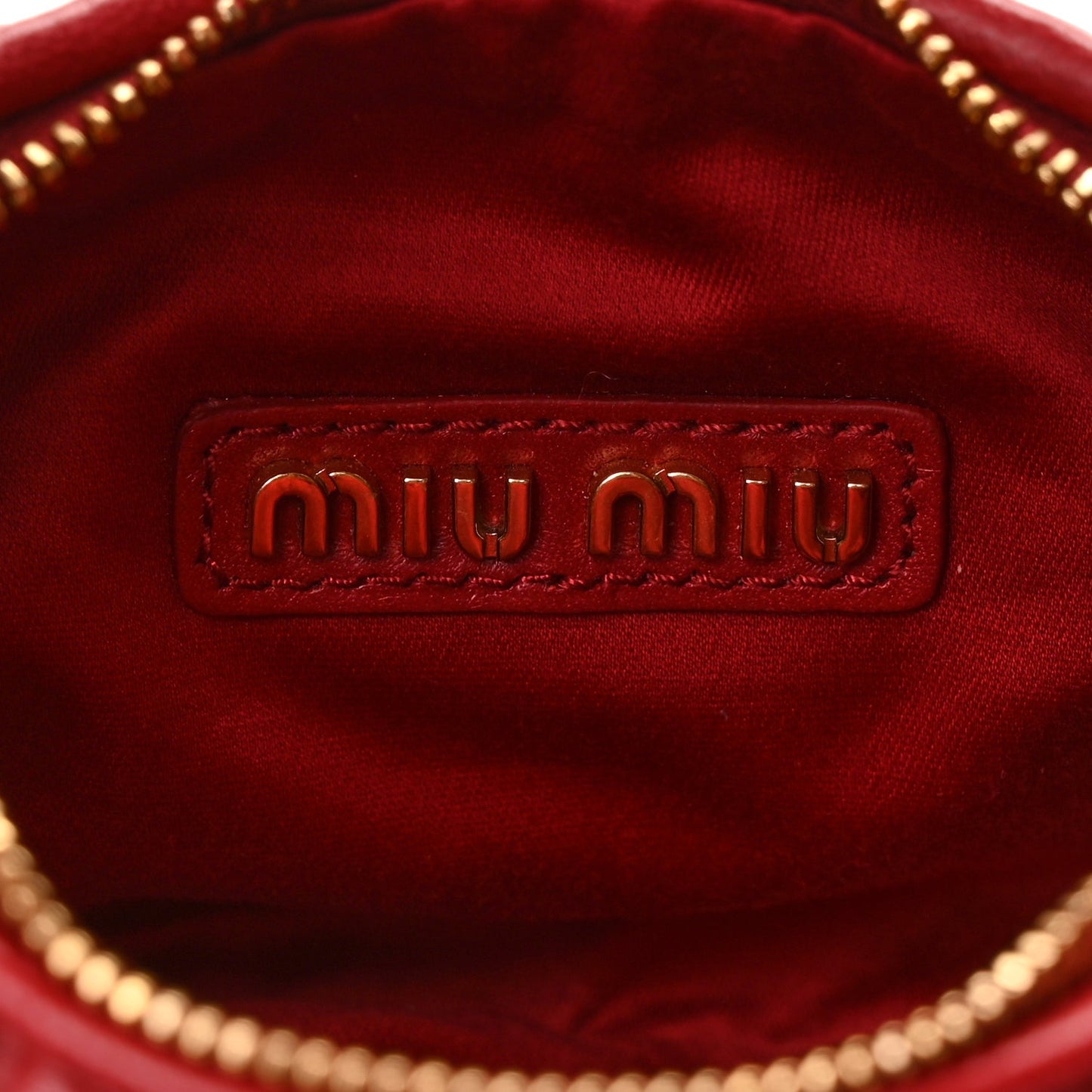 Miu Miu Nappa Matelasse Mini Wander Hobo Fuoco Fuoco