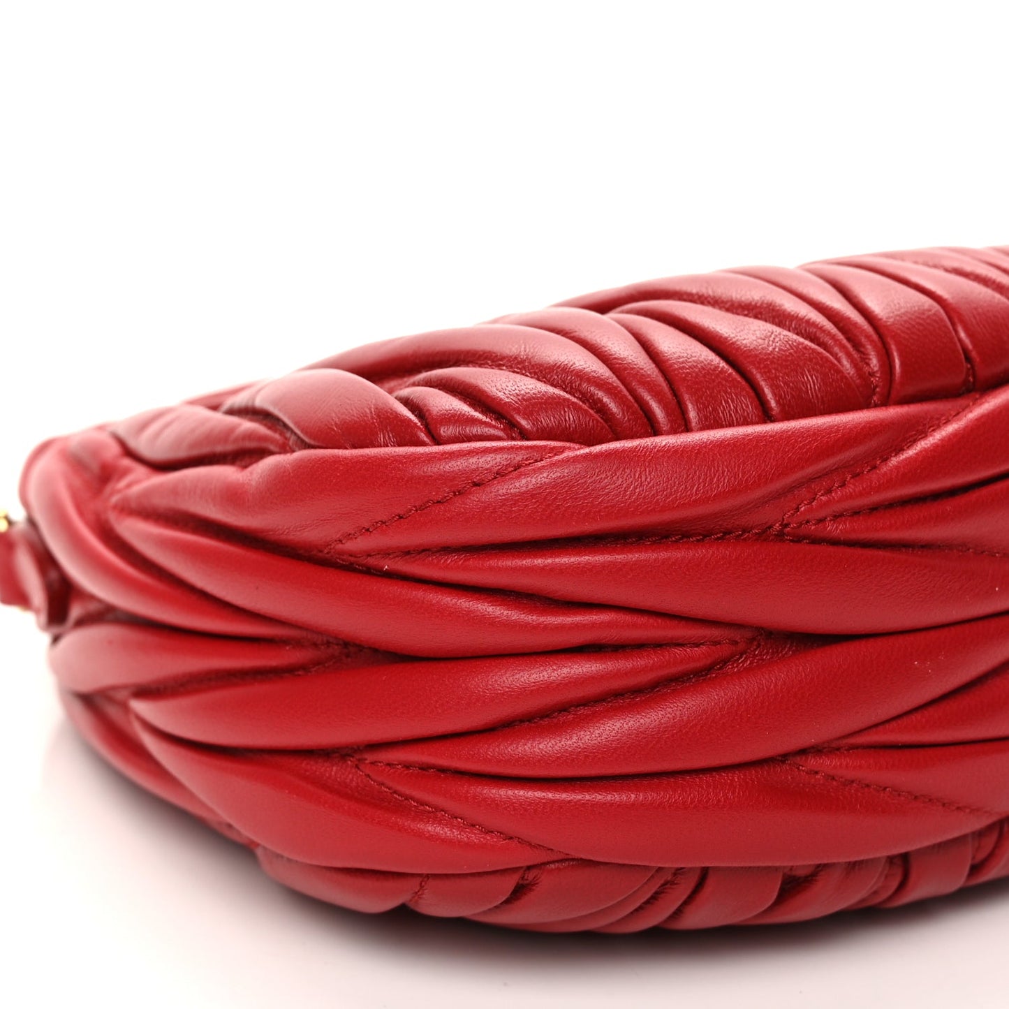 Miu Miu Nappa Matelasse Mini Wander Hobo Fuoco Fuoco