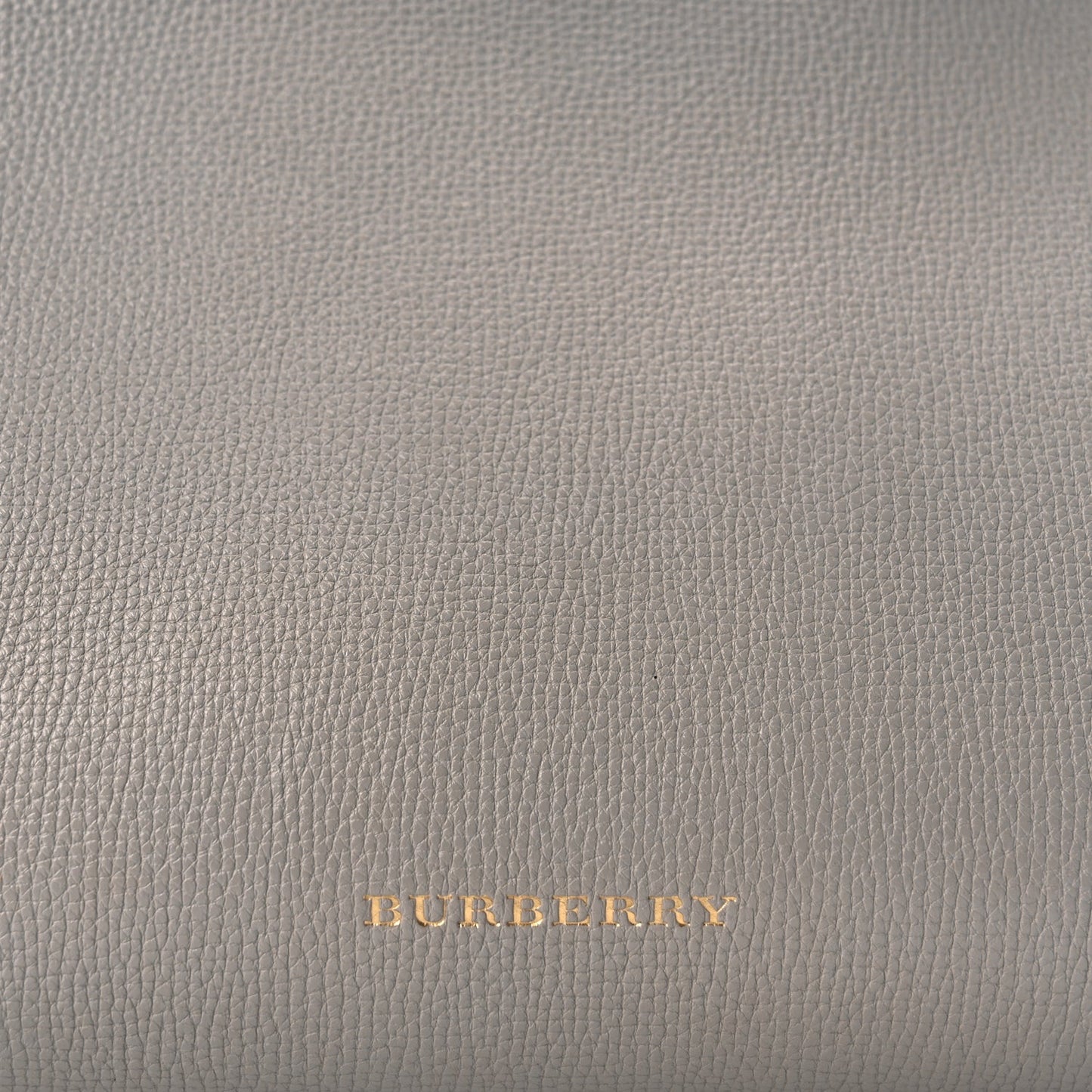 Burberry Derby Calfskin House Check Medium Banner Tote  Pale Grey