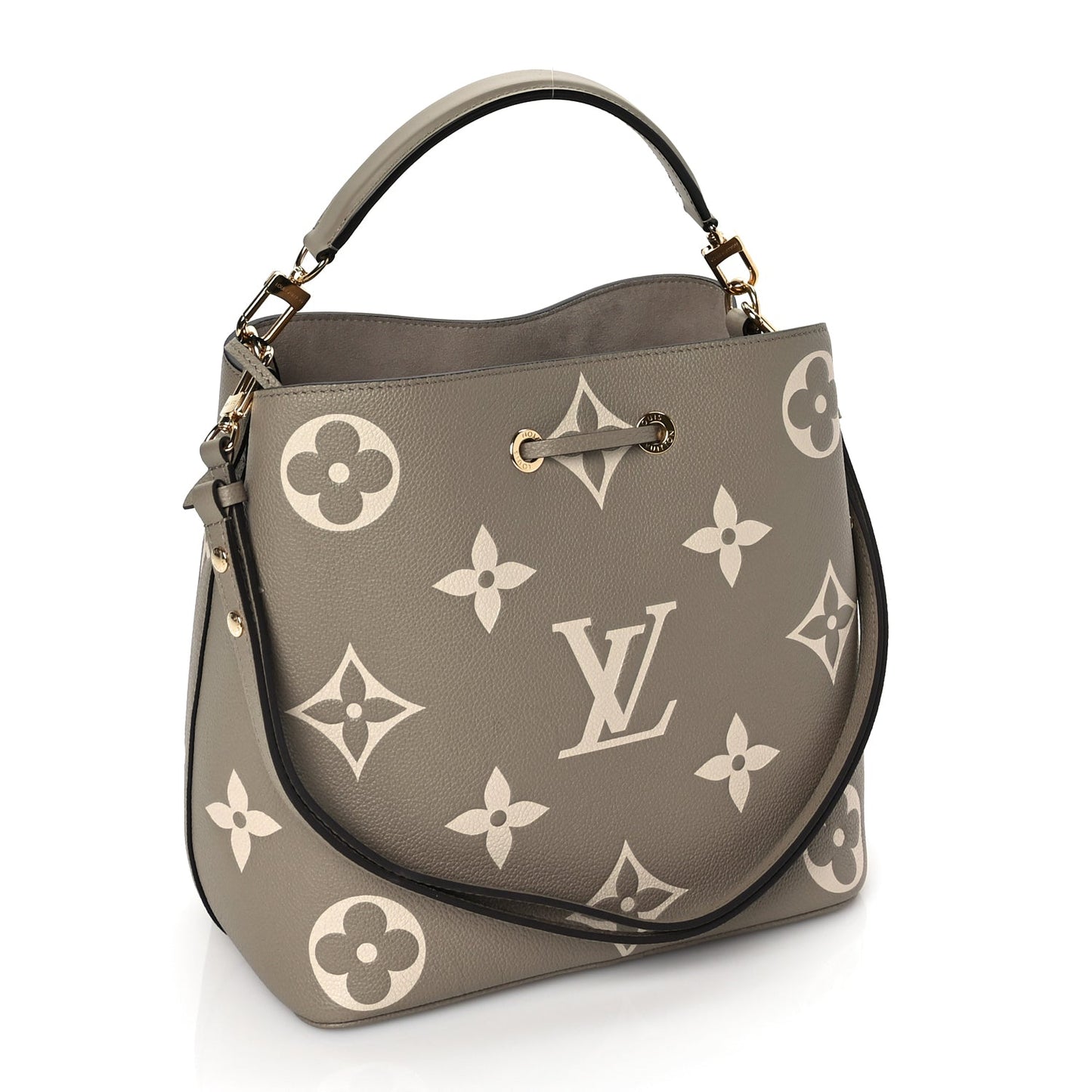 Louis Vuitton Empreinte Monogram Giant Neonoe MM Tourterelle Creme Tourterelle Creme