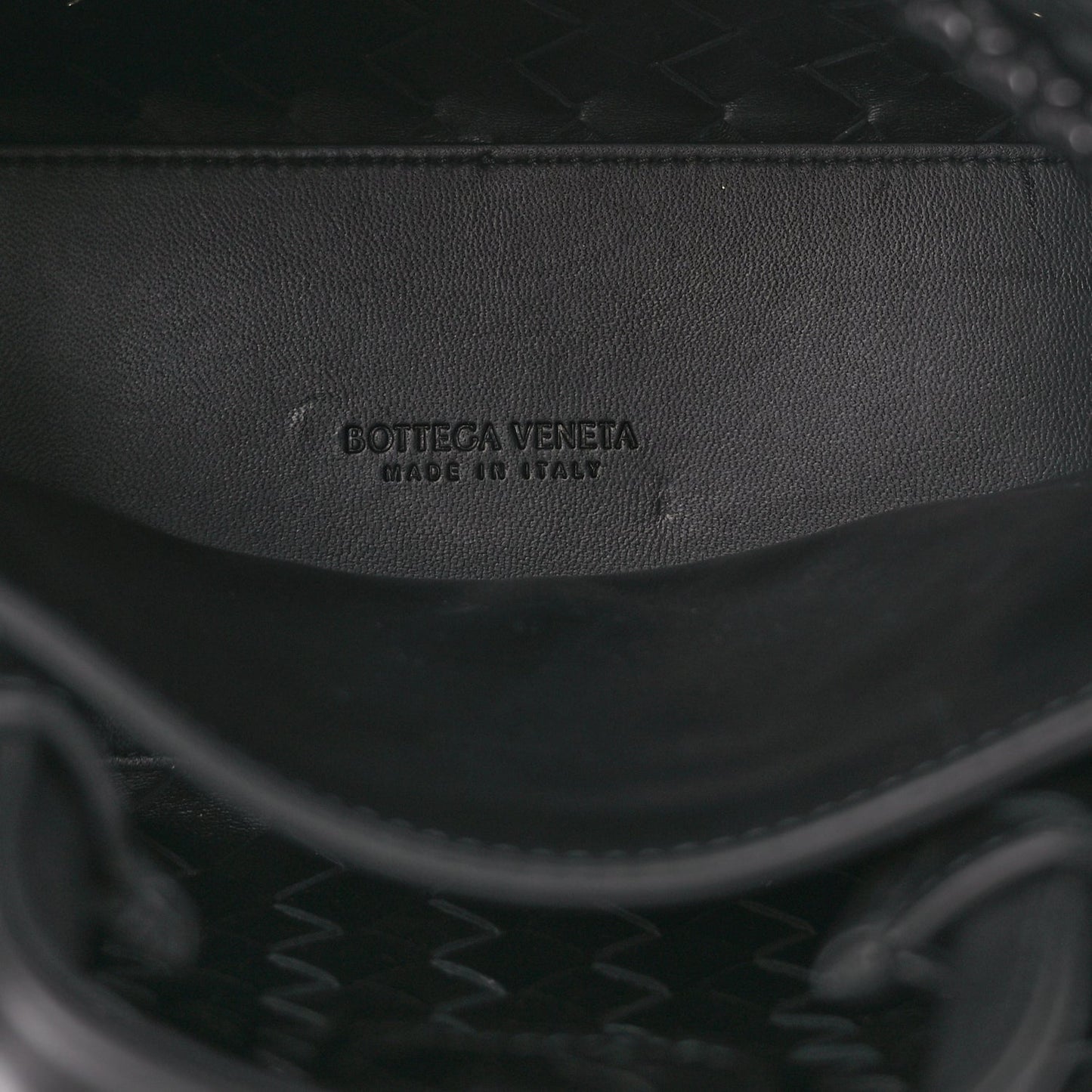 Bottega Veneta Nappa Intrecciato Small Andiamo Shoulder Bag Black