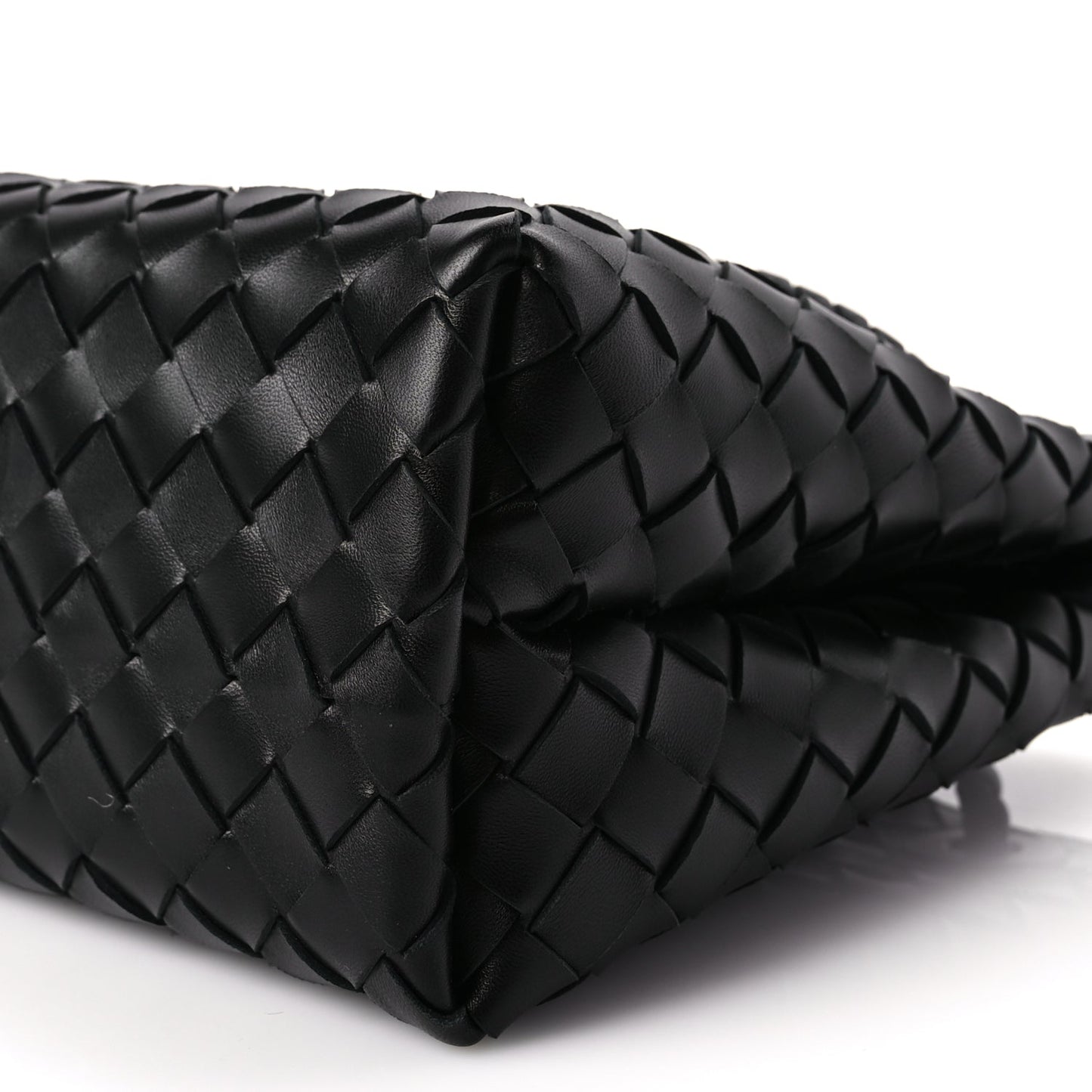 Bottega Veneta Nappa Intrecciato Small Andiamo Shoulder Bag Black