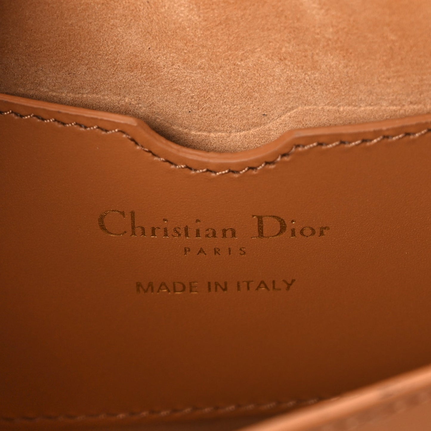Christian Dior Box Calfskin East West Bobby Bag Amber