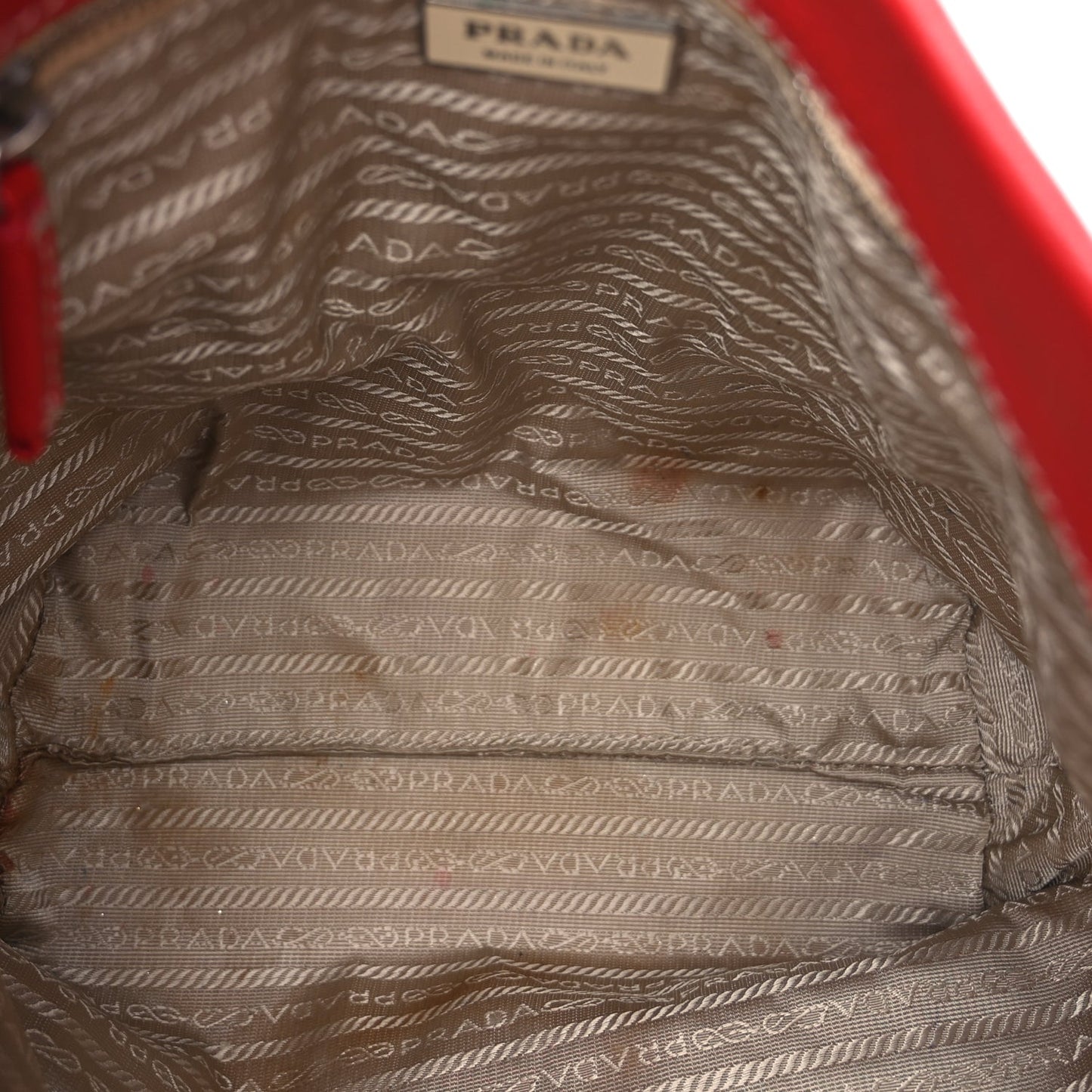 Prada Vitello Daino Shoulder Bag  Fuoco