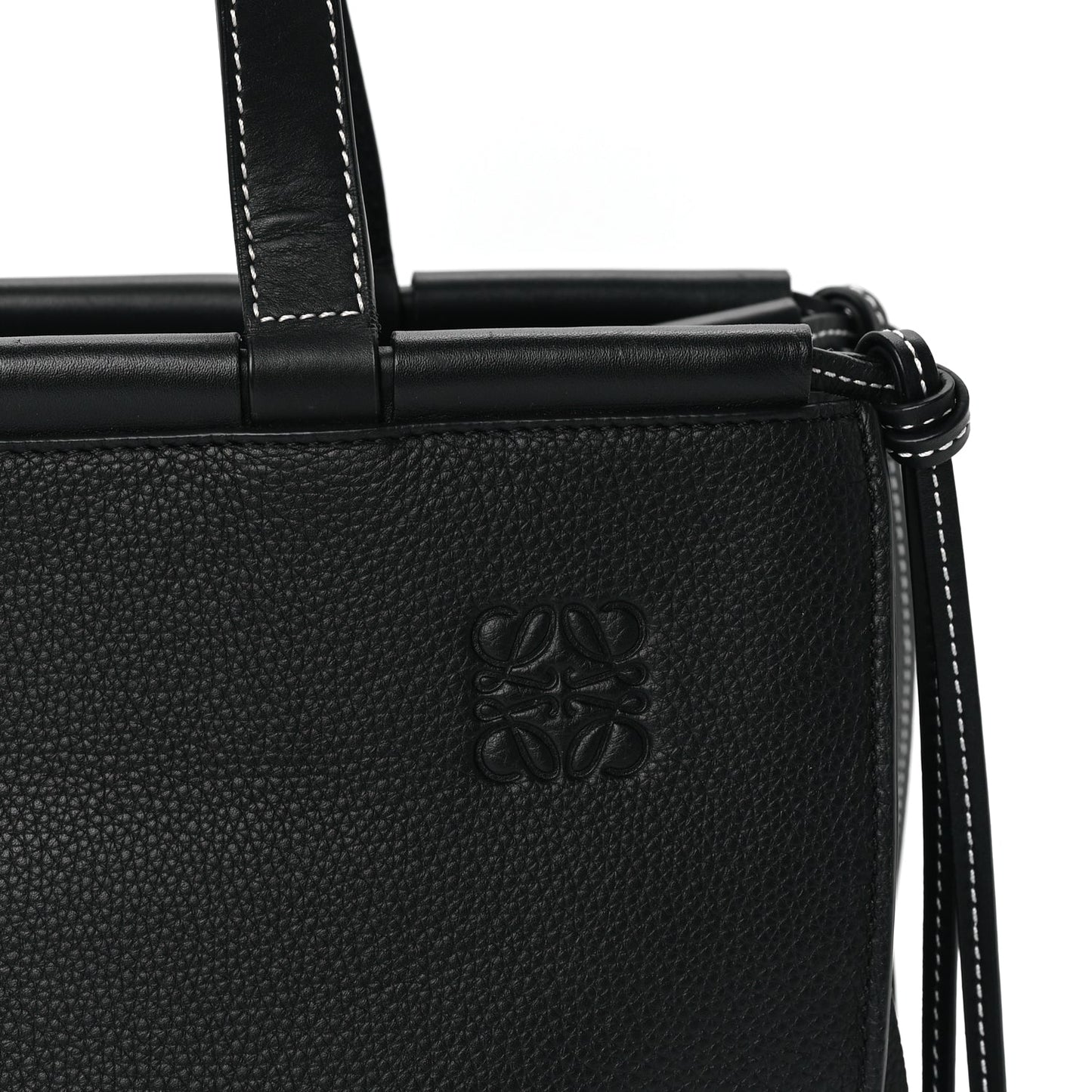 Loewe Grained Calfskin Small Cushion Tote Black