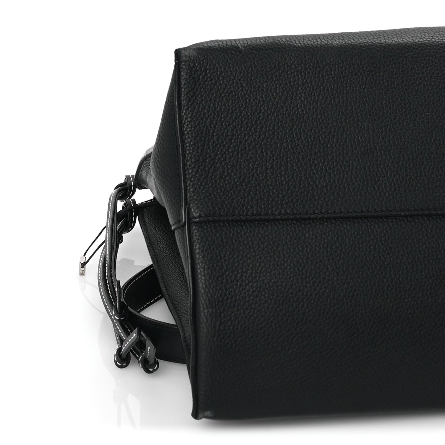 Loewe Grained Calfskin Small Cushion Tote Black