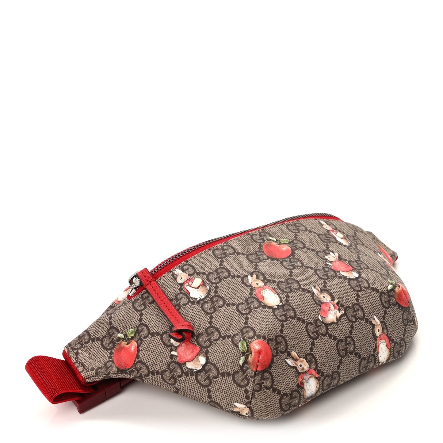 Gucci X PETER RABBIT GG Supreme Monogram Rabbit Print Childrens Belt Bag Beige Ebony Red