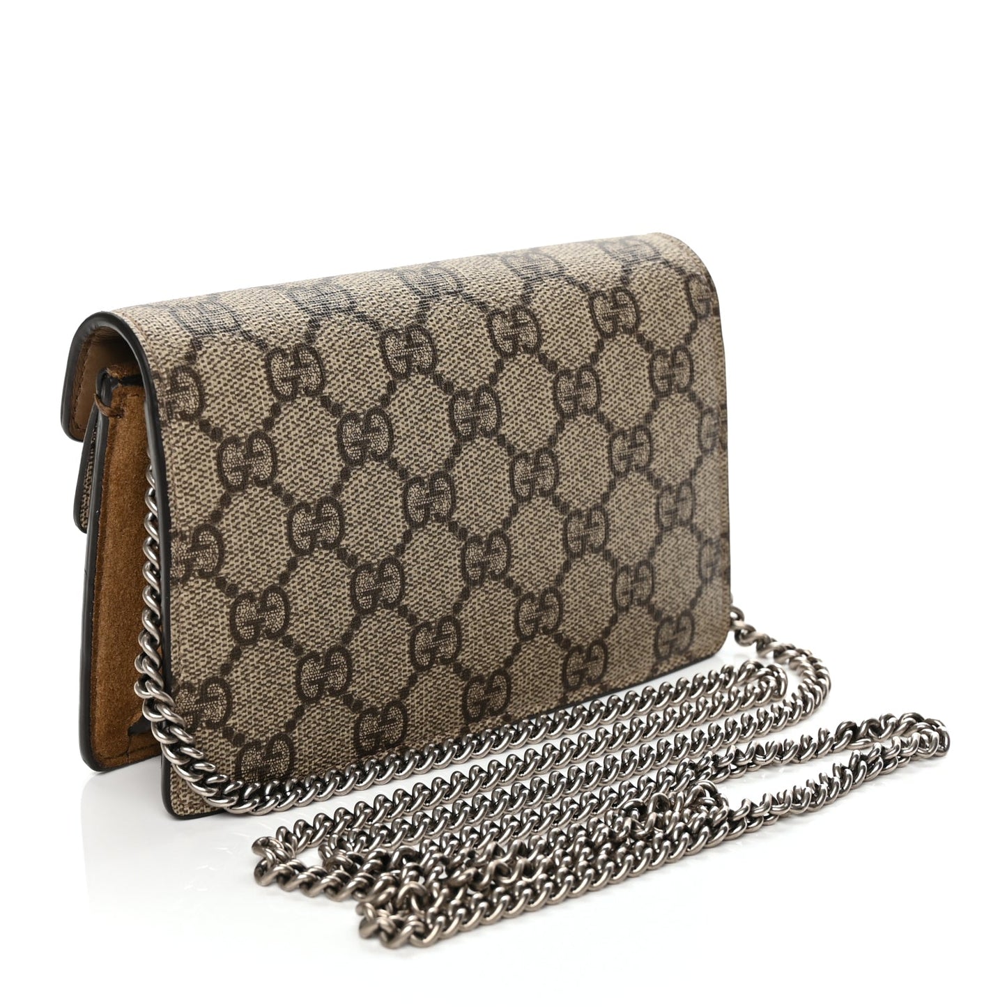 Gucci GG Supreme Monogram Super Mini Dionysus Shoulder Bag Taupe
