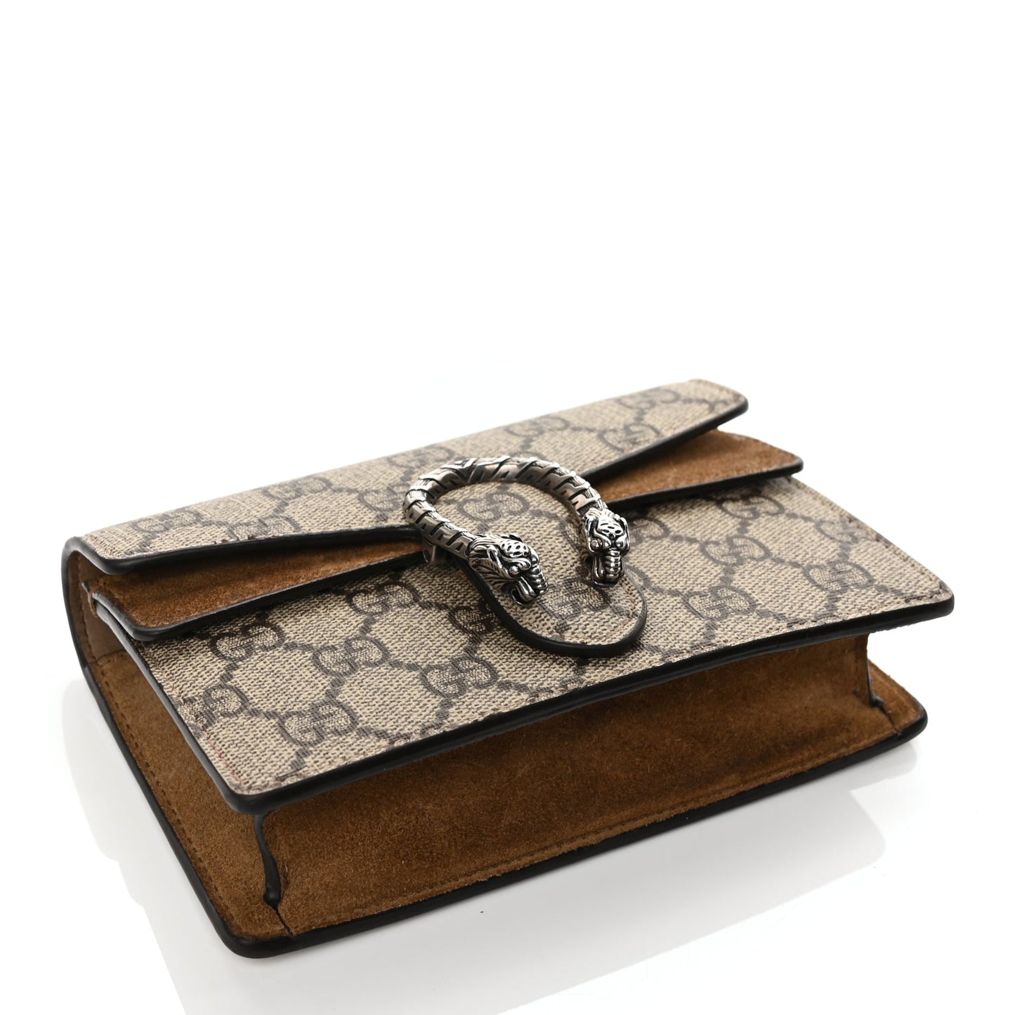 Gucci GG Supreme Monogram Super Mini Dionysus Shoulder Bag Taupe