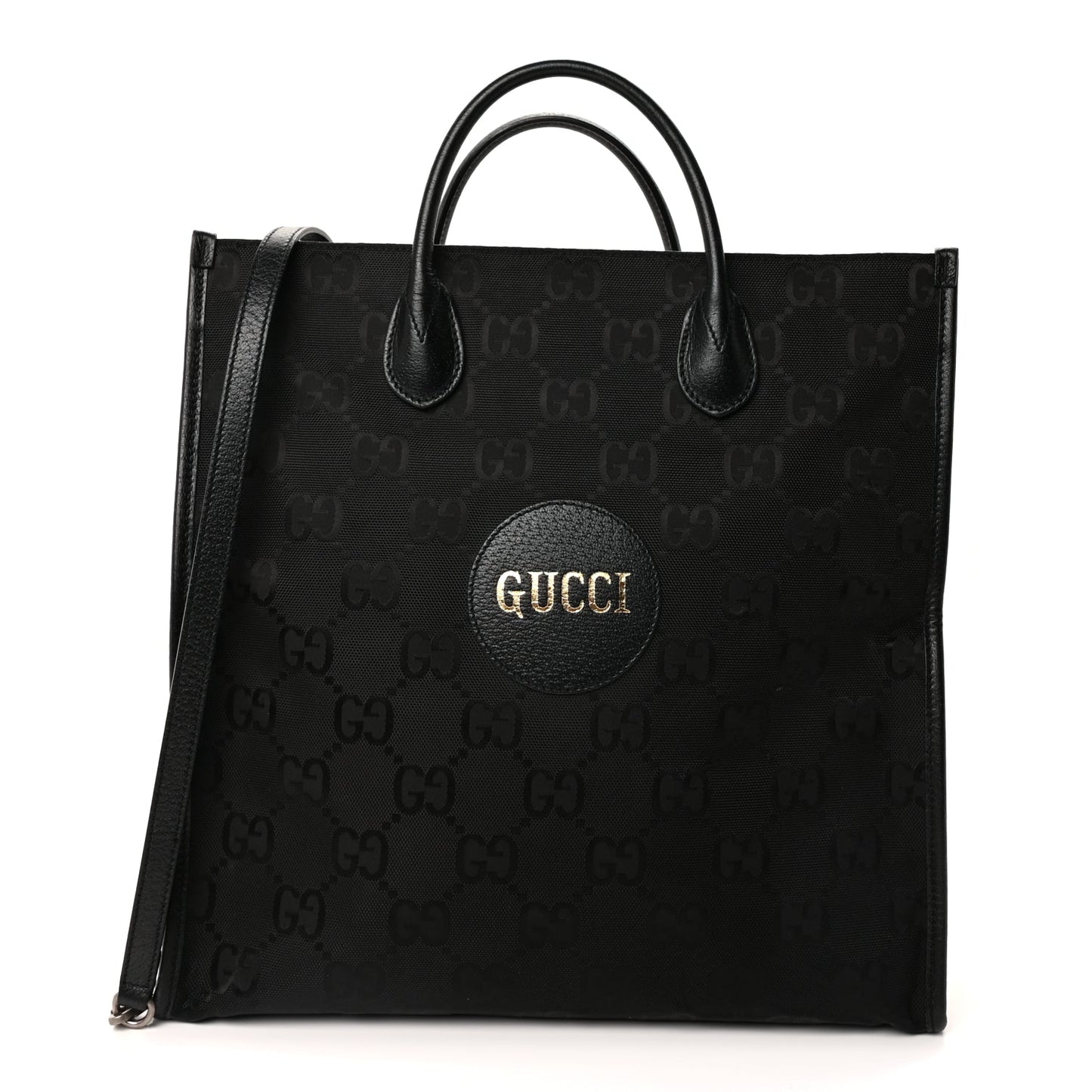 Gucci Econyl Nylon Monogram Off The Grid Long Tote Bag Black