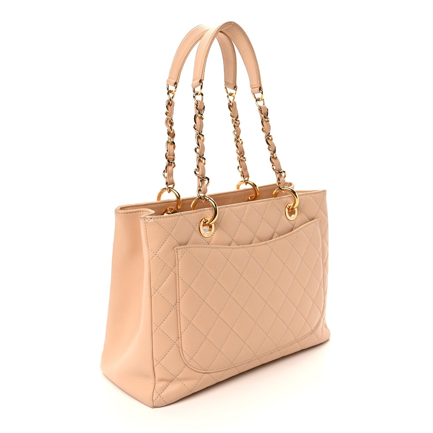 Chanel Caviar Quilted Grand Shopping Tote GST  Beige Clair