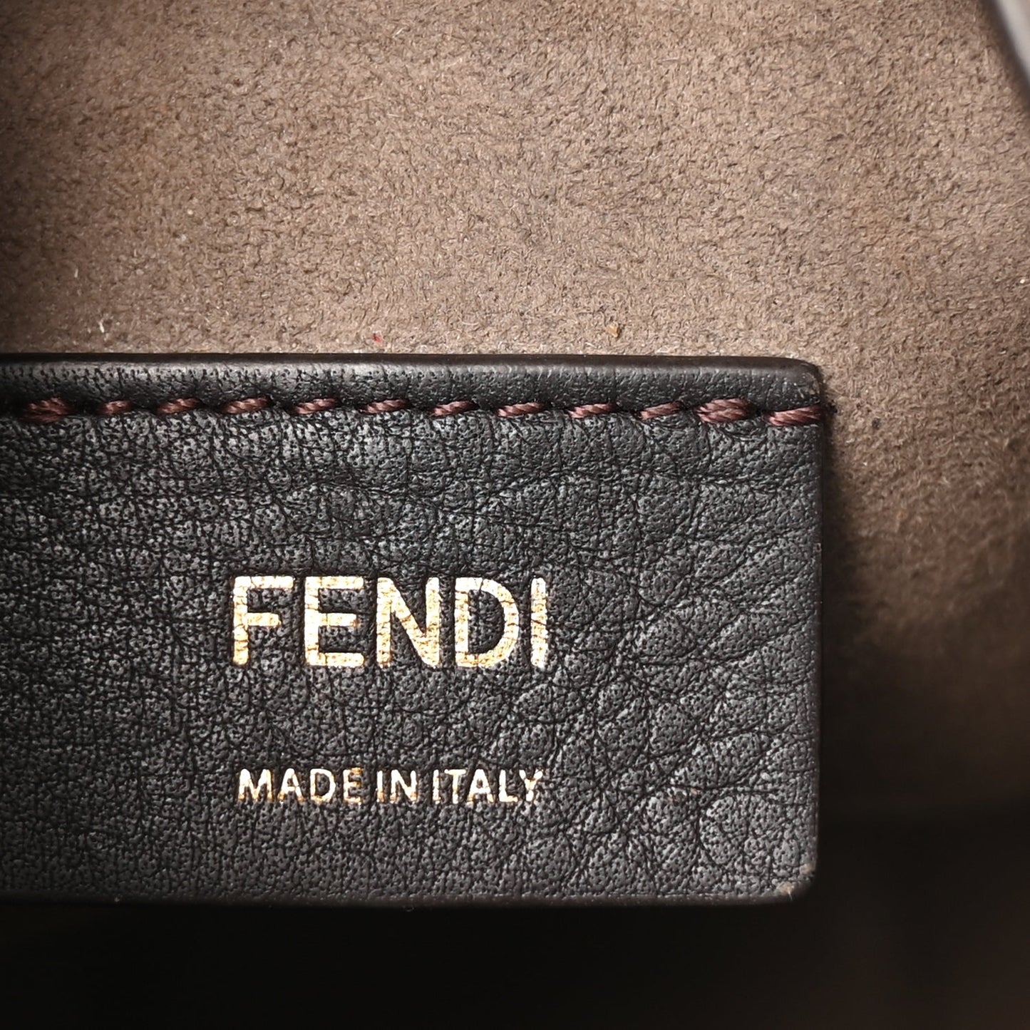 Fendi FENDI Zucchino Mini Mon Tresor Bucket Bag Beige Brown