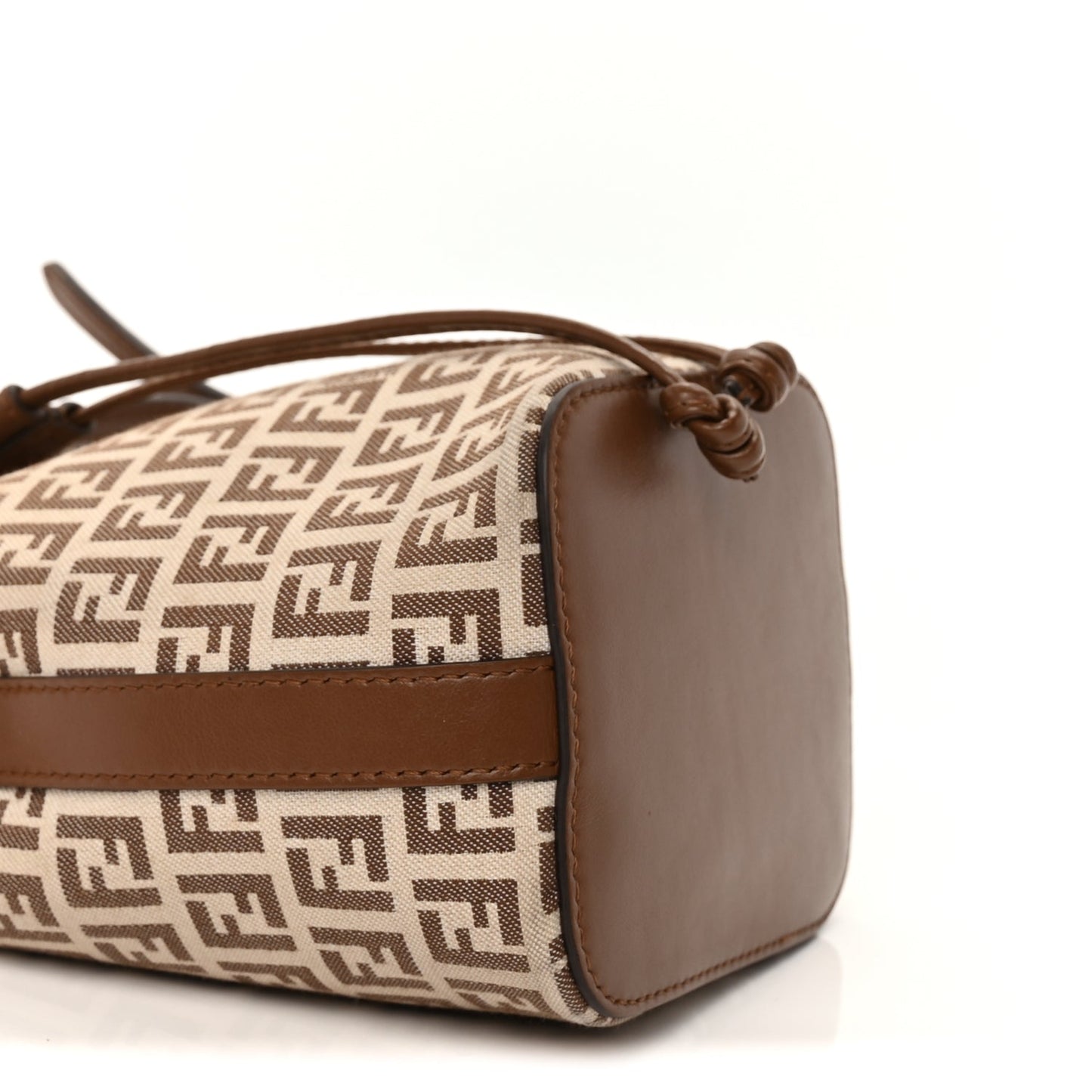 Fendi FENDI Zucchino Mini Mon Tresor Bucket Bag Beige Brown
