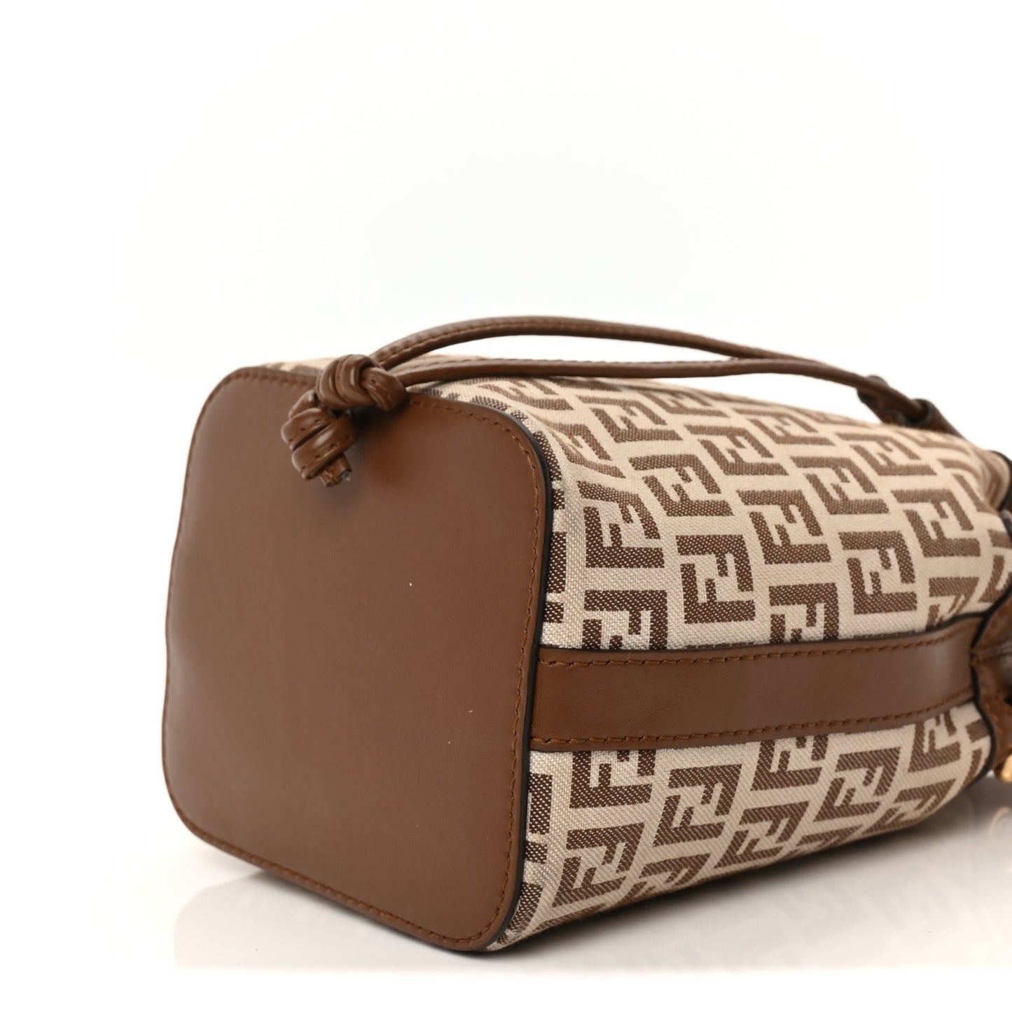 Fendi FENDI Zucchino Mini Mon Tresor Bucket Bag Beige Brown