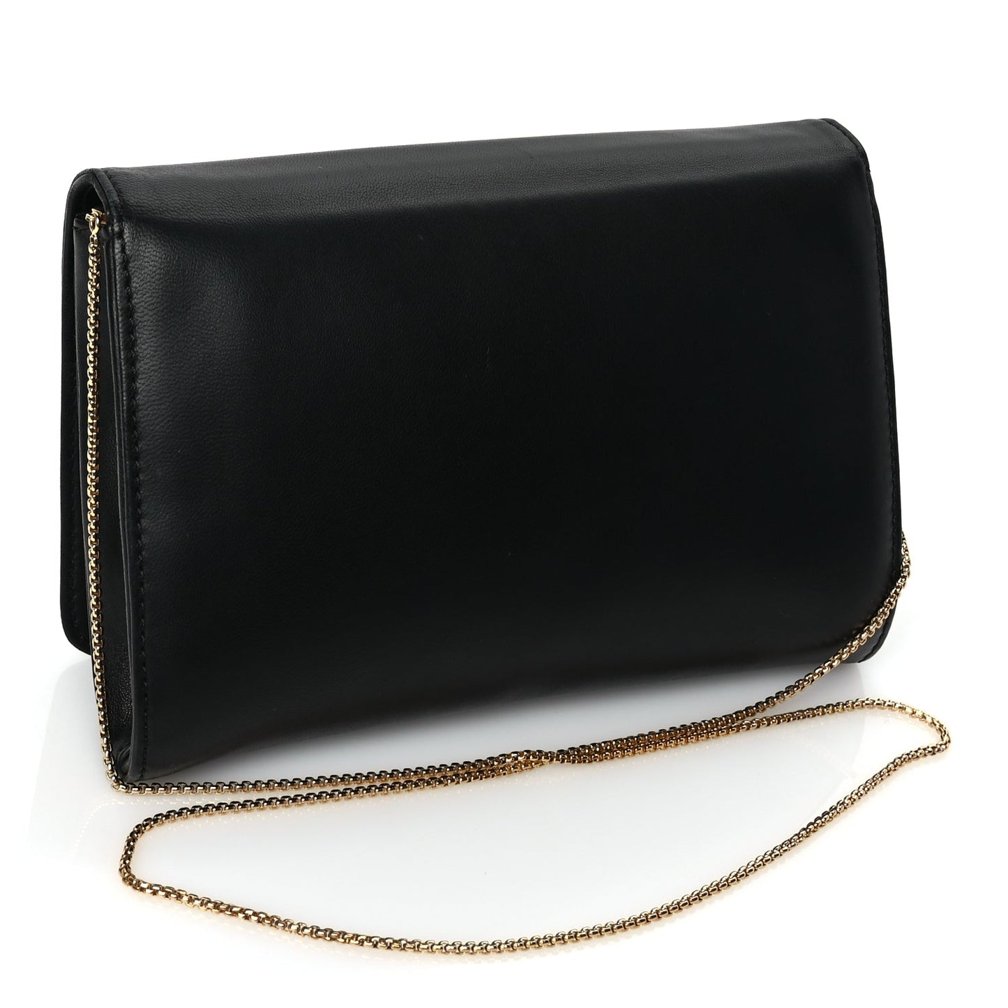 Versace Vitello Palazzo Medusa Evening Clutch Black