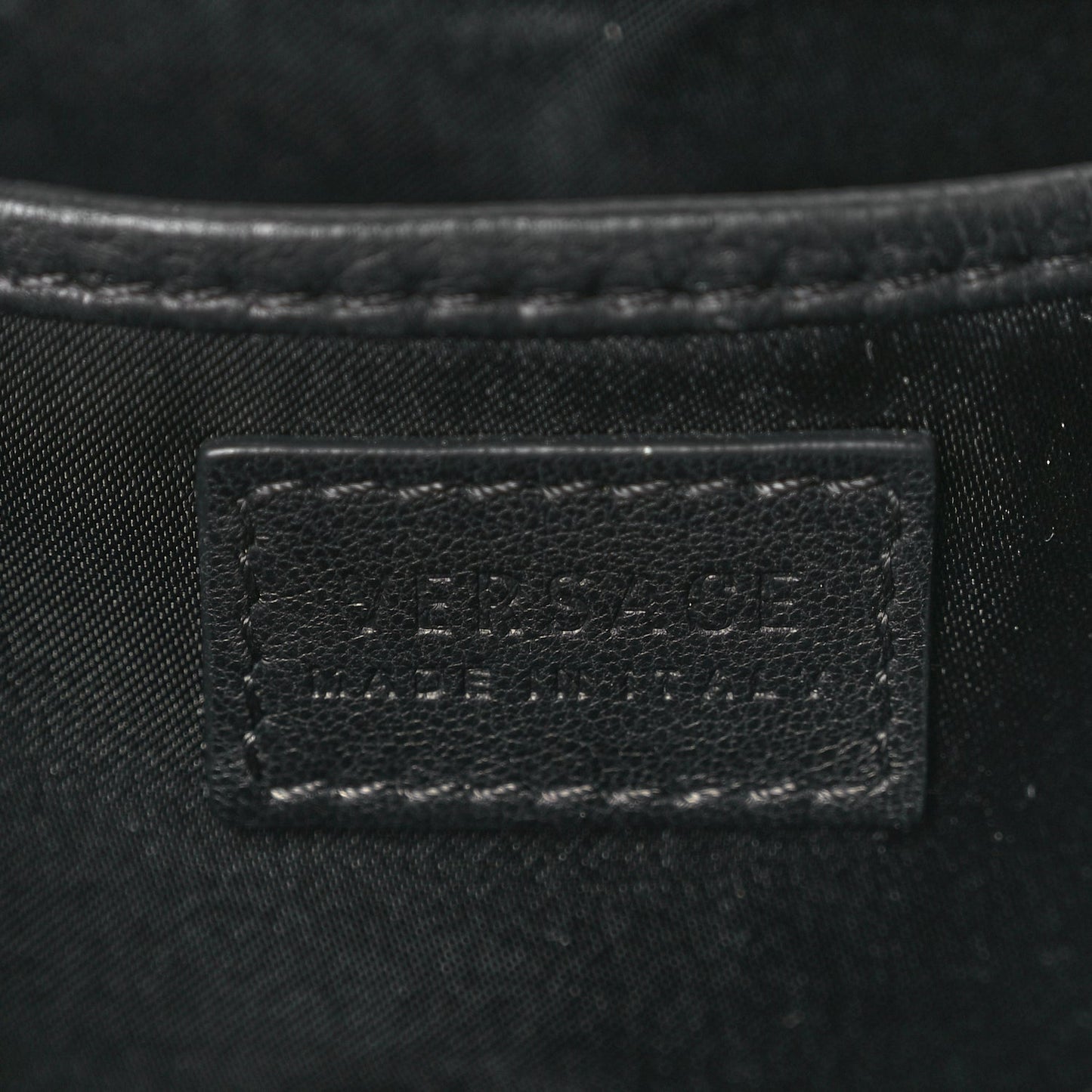 Versace Vitello Palazzo Medusa Evening Clutch Black