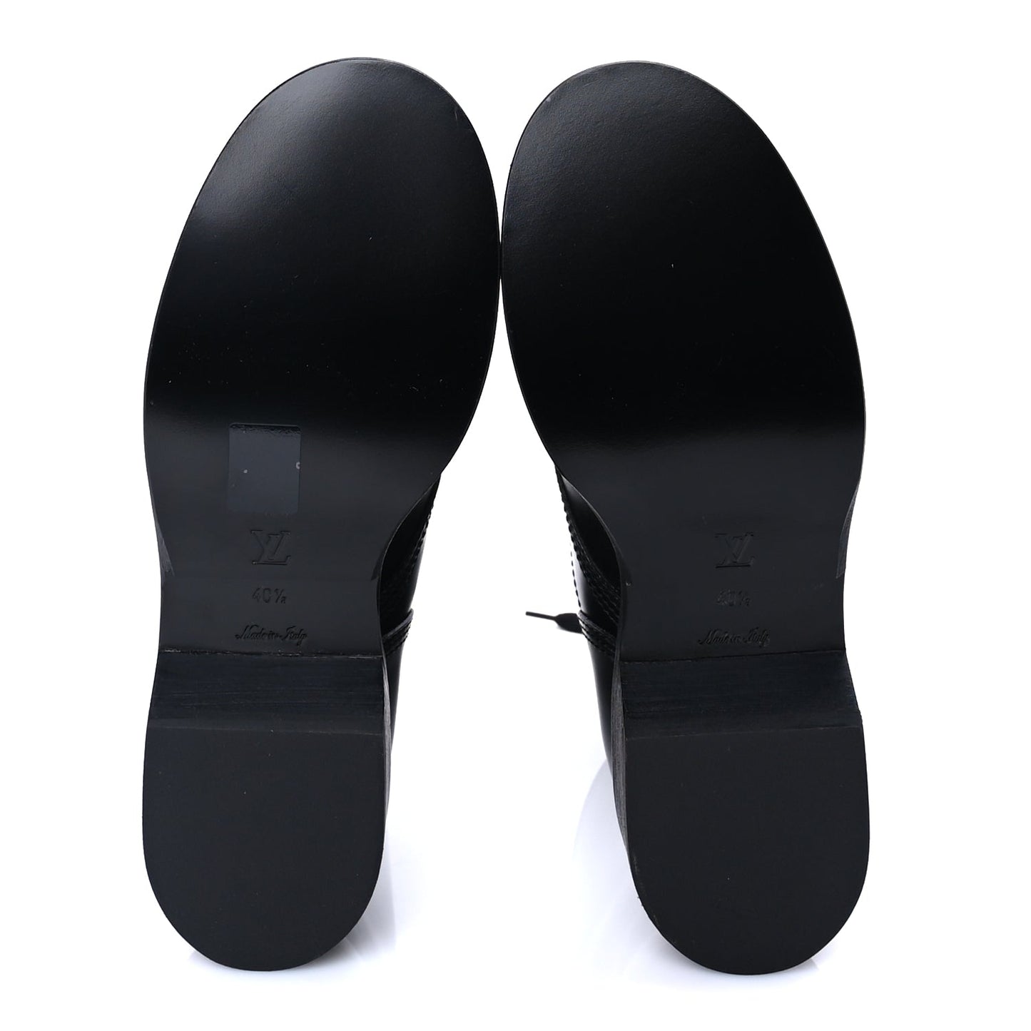 Louis Vuitton Calfskin Monogram Metropolis Flat Ranger Boots 40.5 Black
