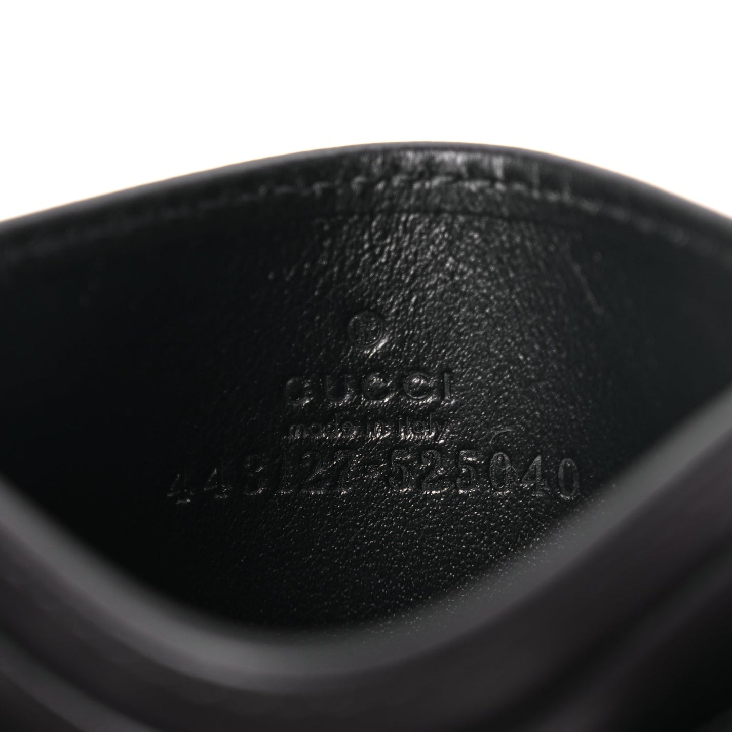 Gucci Calfskin Matelasse GG Marmont Card Holder Black