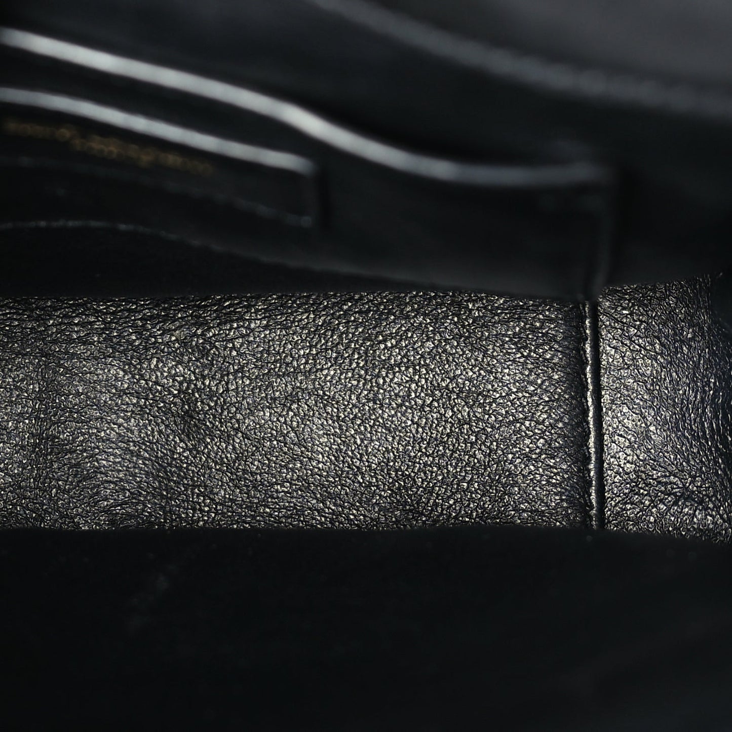 Saint Laurent Lambskin Matelasse Chevron Monogram Small Sulpice Bag Black