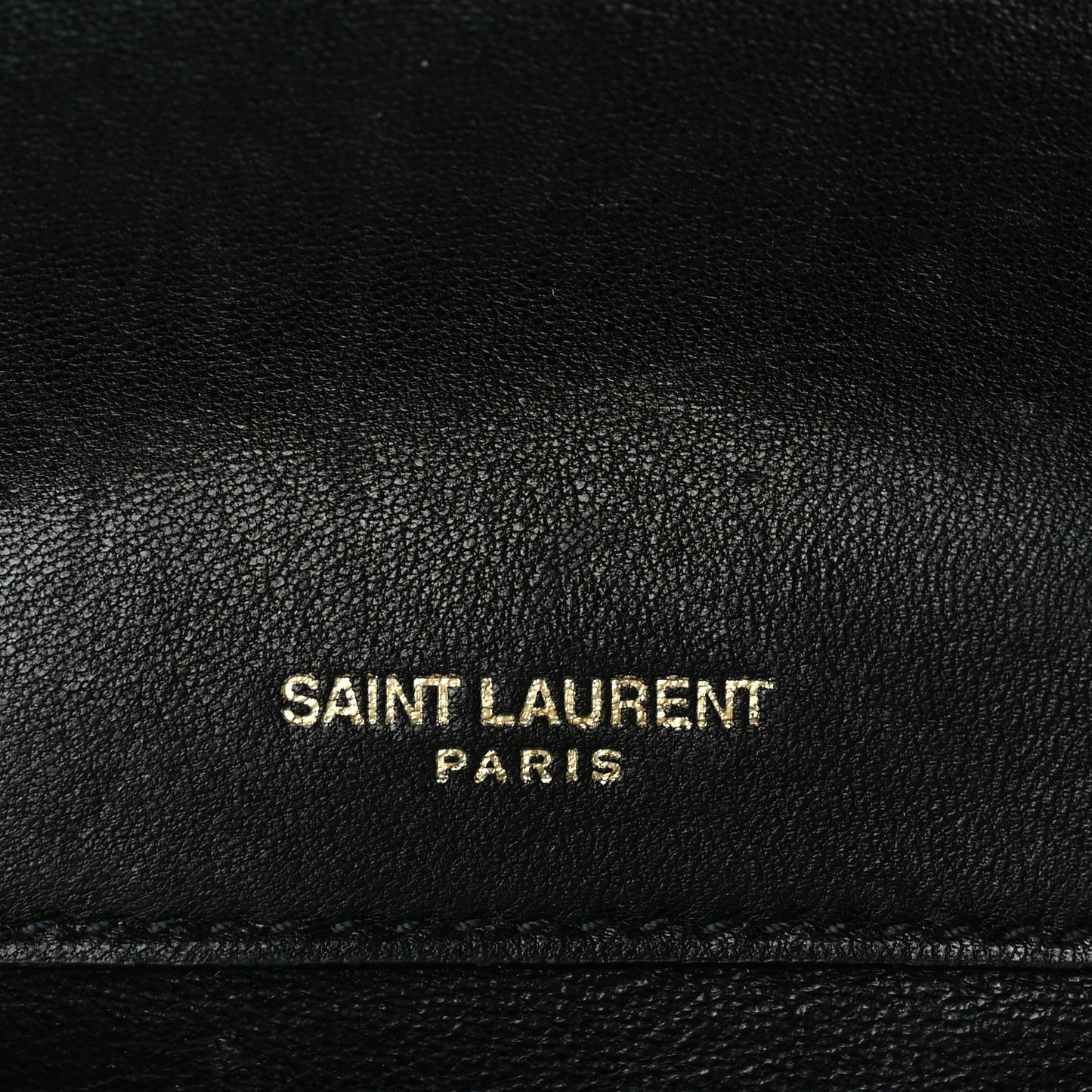 Saint Laurent Lambskin Matelasse Chevron Monogram Small Sulpice Bag Black