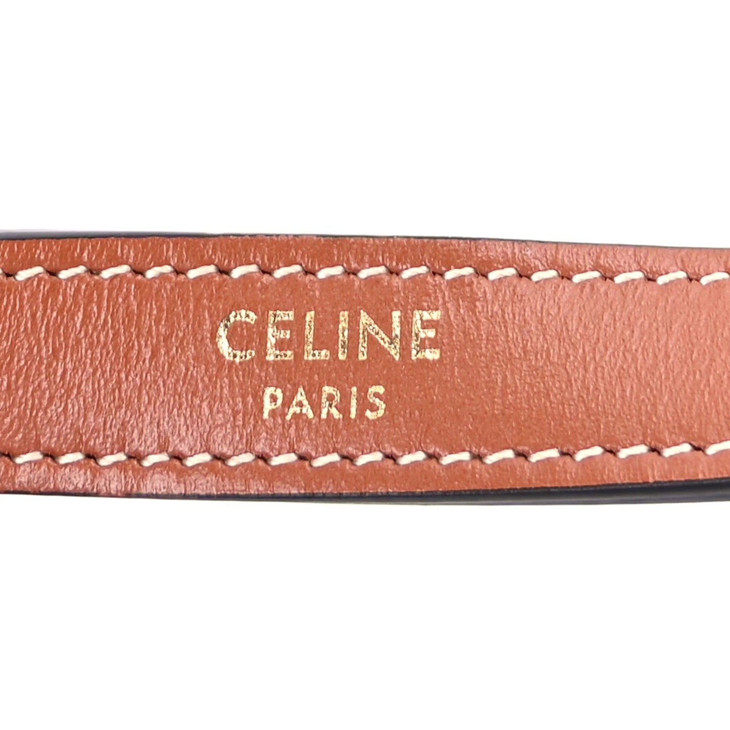 Celine Canvas Calfskin Mini Ava Triomphe Shoulder Bag White
