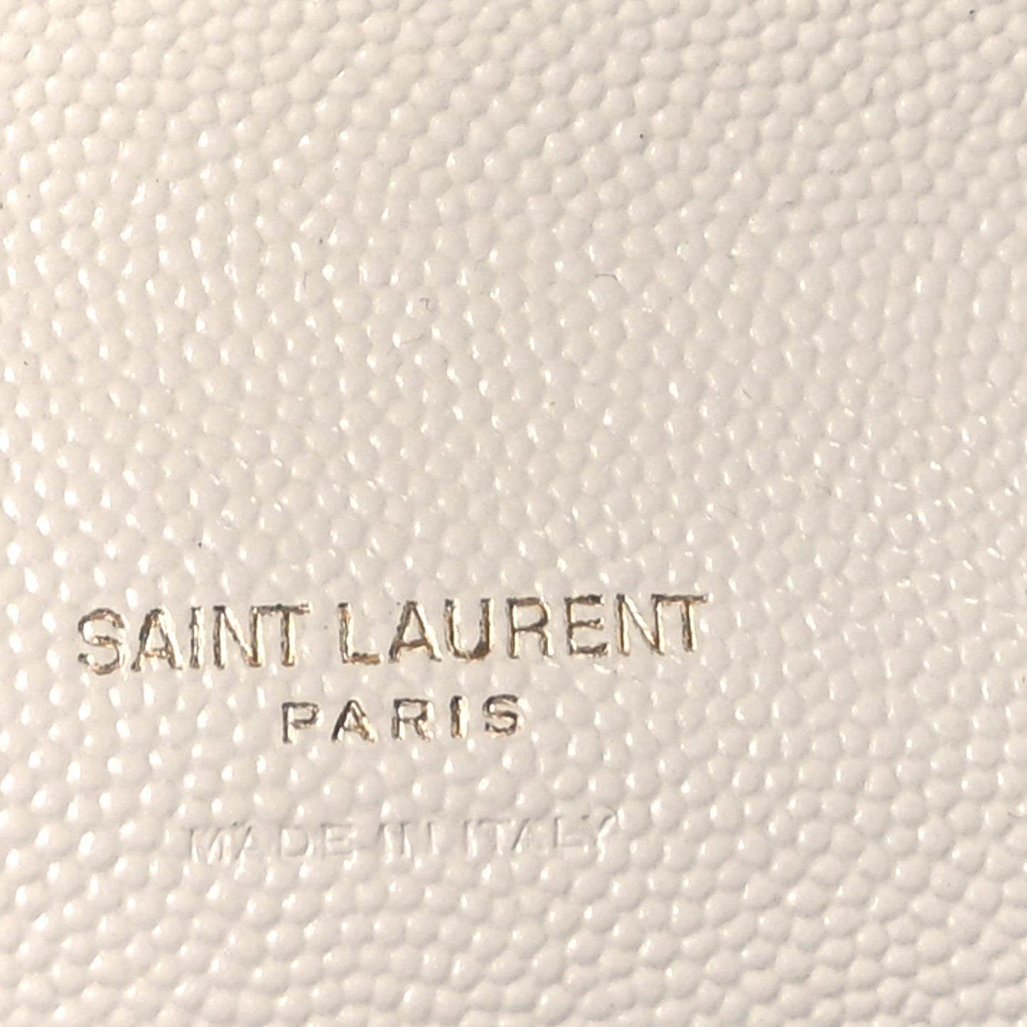 Saint Laurent Grain De Poudre Matelasse Chevron Monogram Envelope Clutch  Blanc Vintage