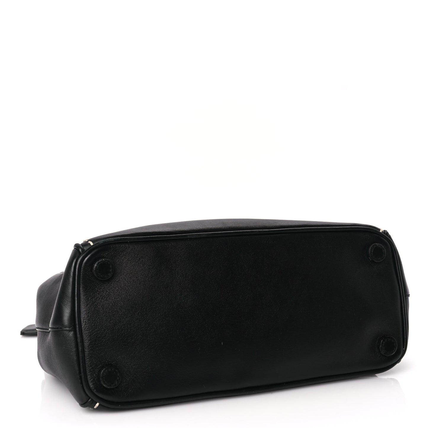 Prada  City Calf Small Hand Stitched Galleria Double Zip Tote Black White