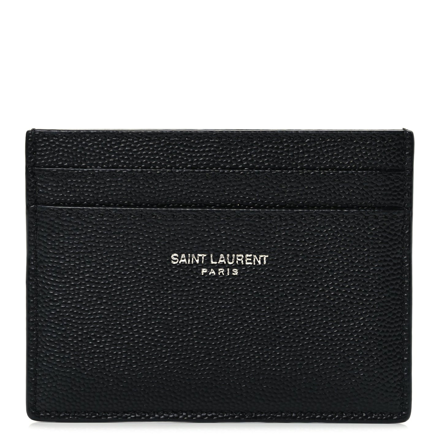 Saint Laurent Grain De Poudre Card Case Black