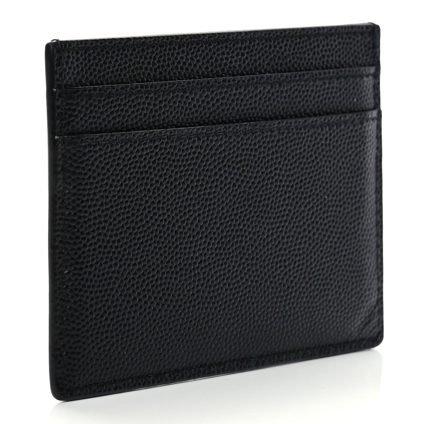 Saint Laurent Grain De Poudre Card Case Black