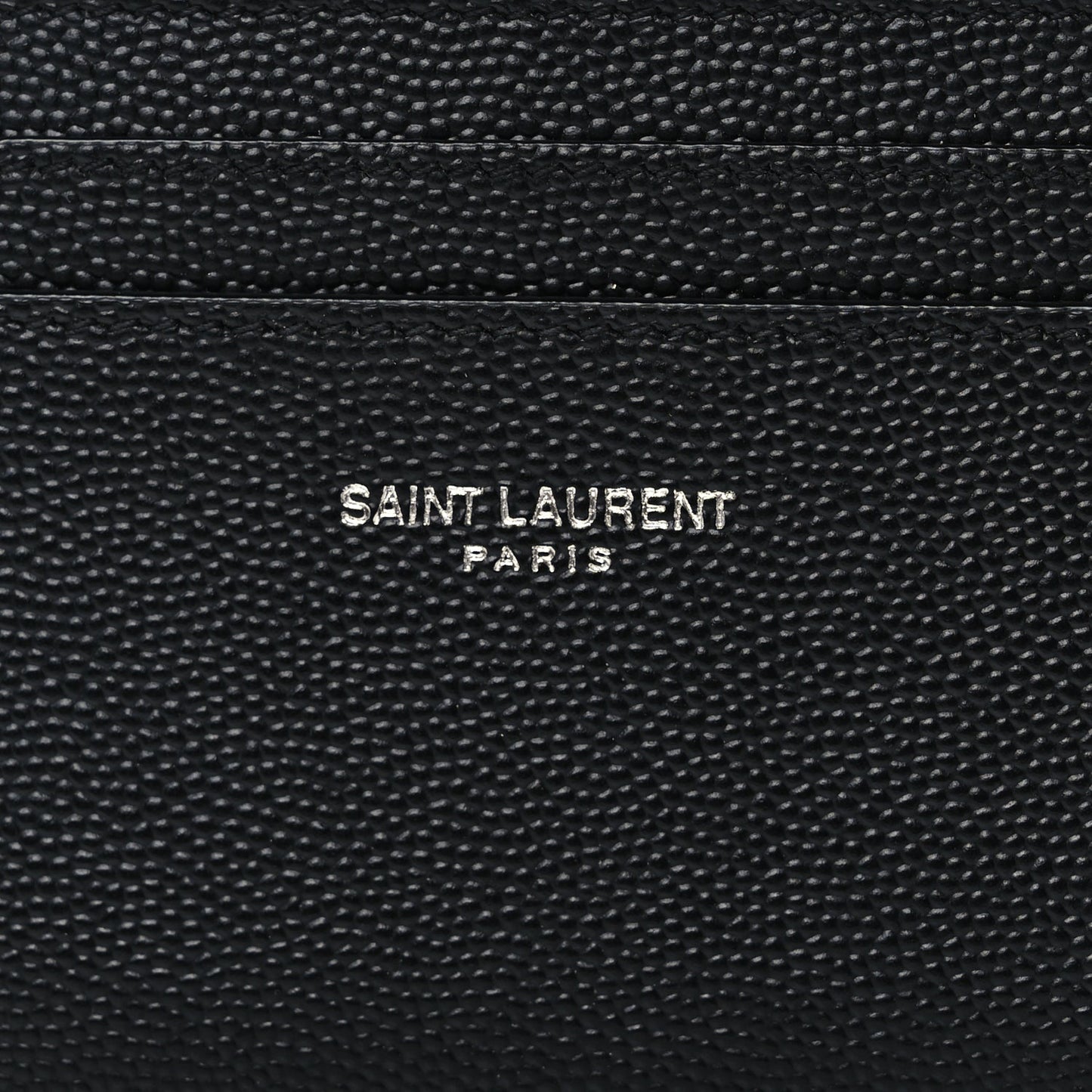 Saint Laurent Grain De Poudre Card Case Black