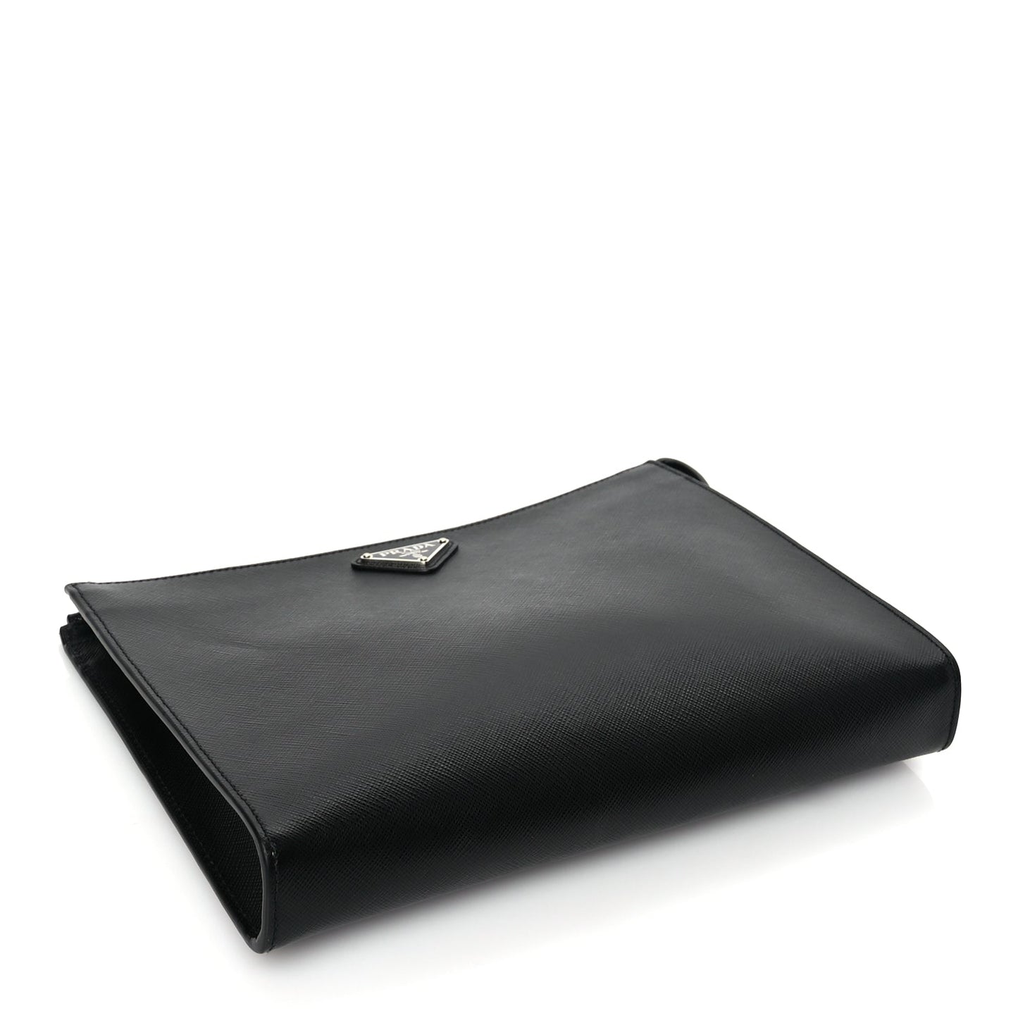 Prada Saffiano Pouch Wristlet Black