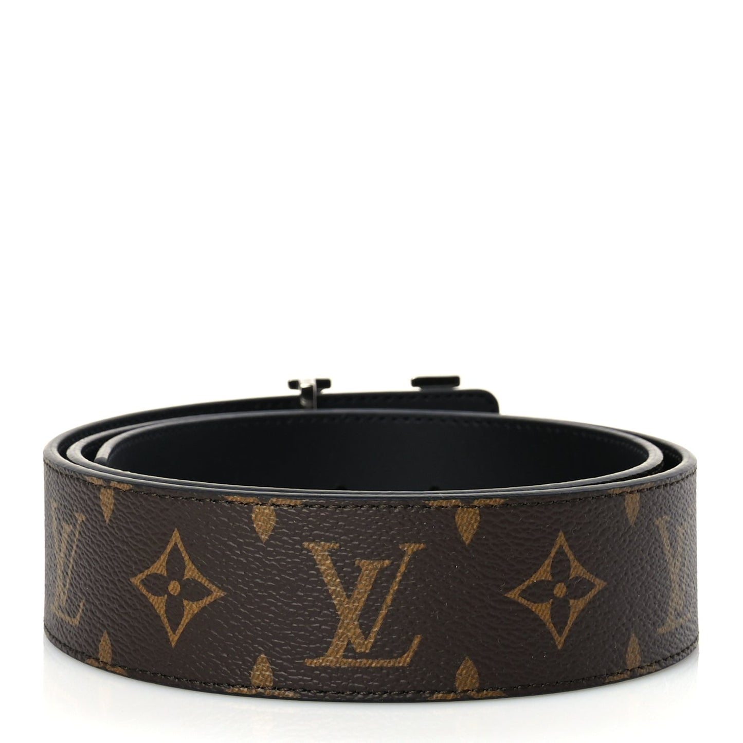 Louis Vuitton Calfskin Monogram 40mm LV Initiales Reversible Belt 90 36 Black