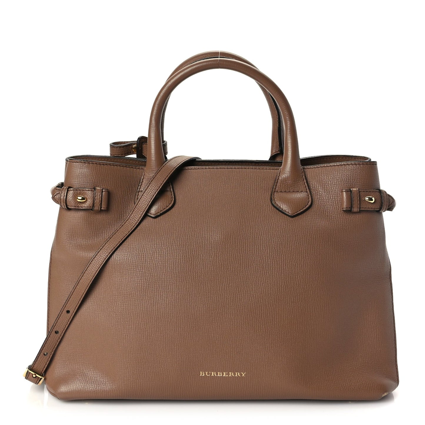 Burberry Grainy Calfskin House Check Medium Banner Tote