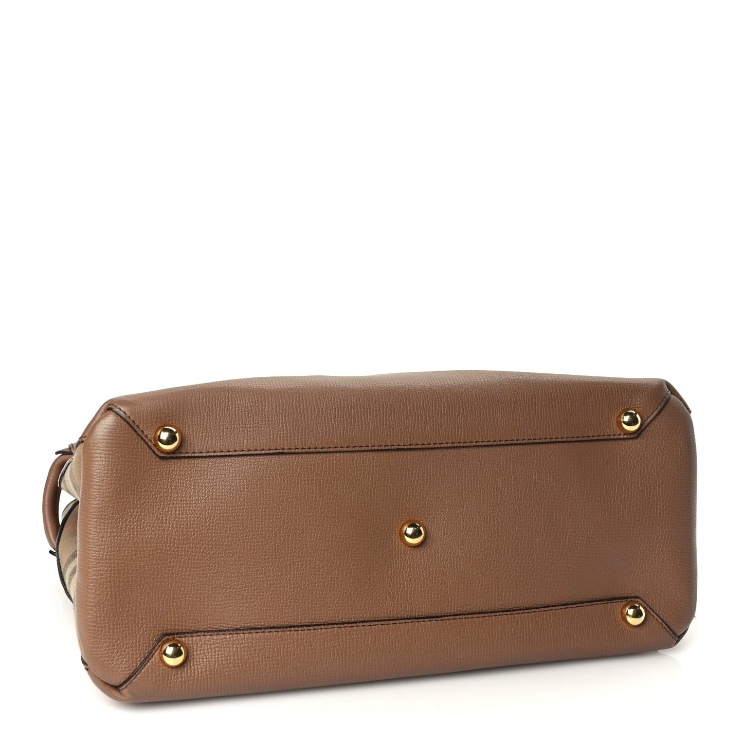 Burberry Grainy Calfskin House Check Medium Banner Tote