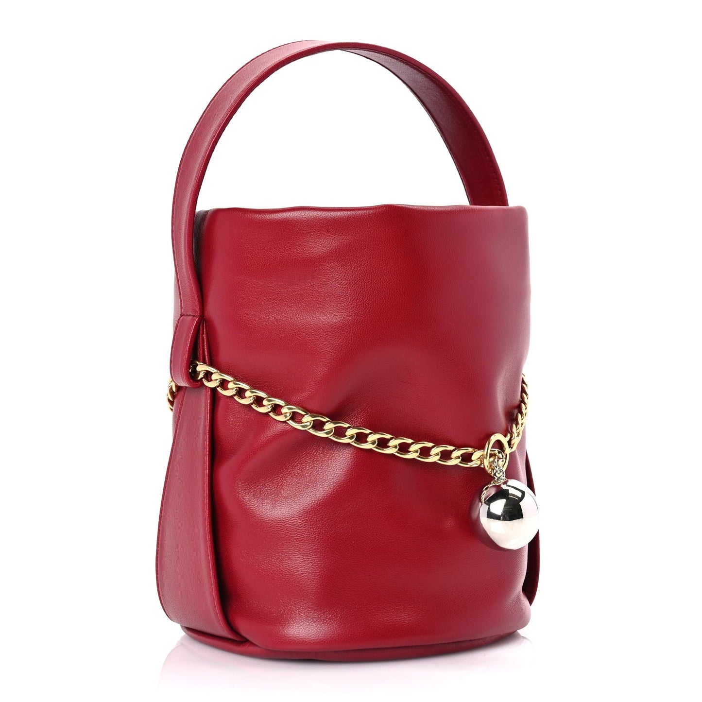 Prada Nappa Mini Petit Sac Noir Bucket Bag Ciliegia