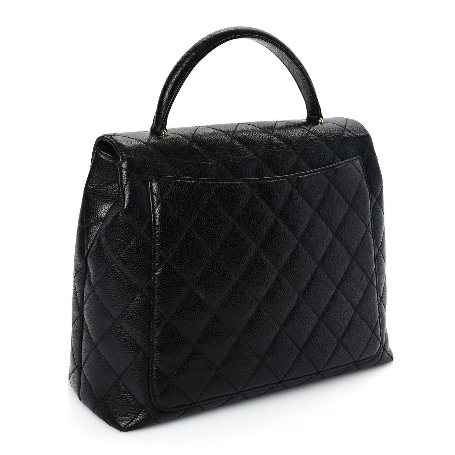 Chanel Caviar Quilted Jumbo Kelly Flap Black