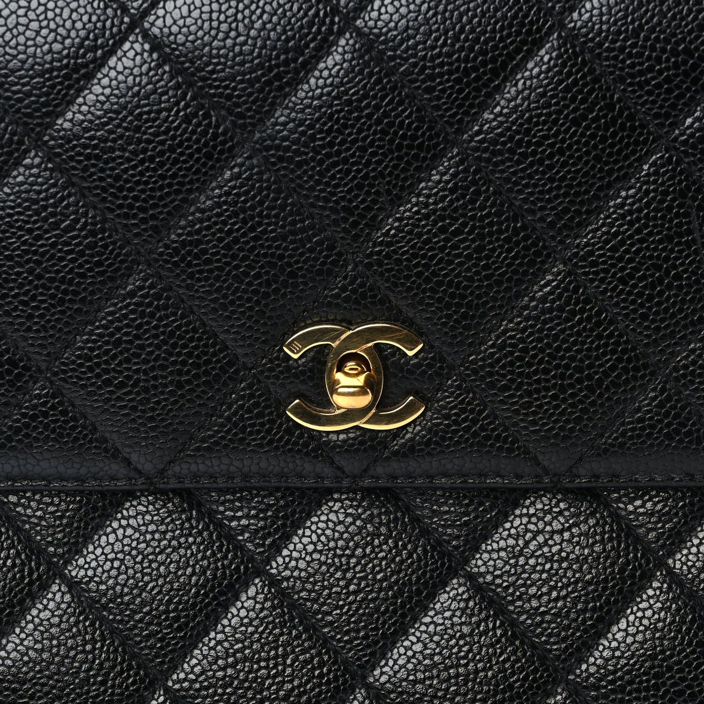 Chanel Caviar Quilted Jumbo Kelly Flap Black