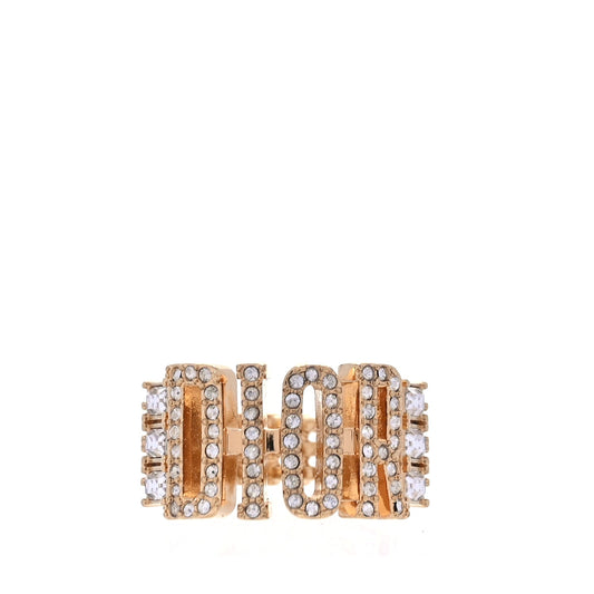 Christian Dior Metal Crystal DIO(R)EVOLUTION Ring S Gold