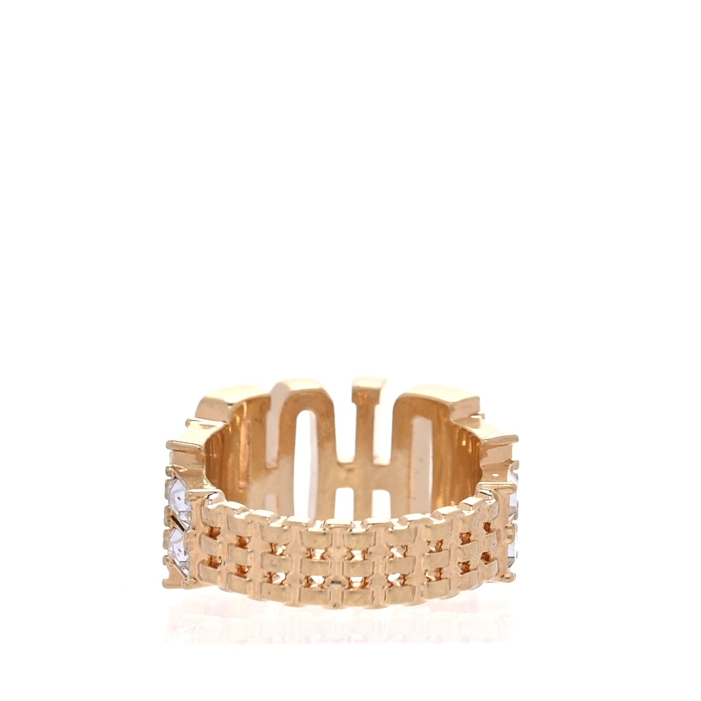 Christian Dior Metal Crystal DIO(R)EVOLUTION Ring S Gold