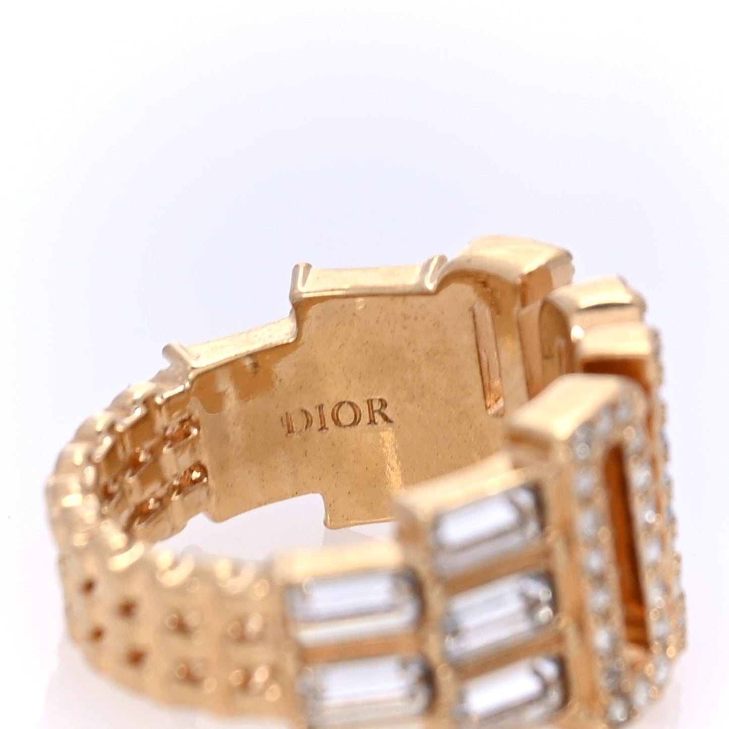 Christian Dior Metal Crystal DIO(R)EVOLUTION Ring S Gold