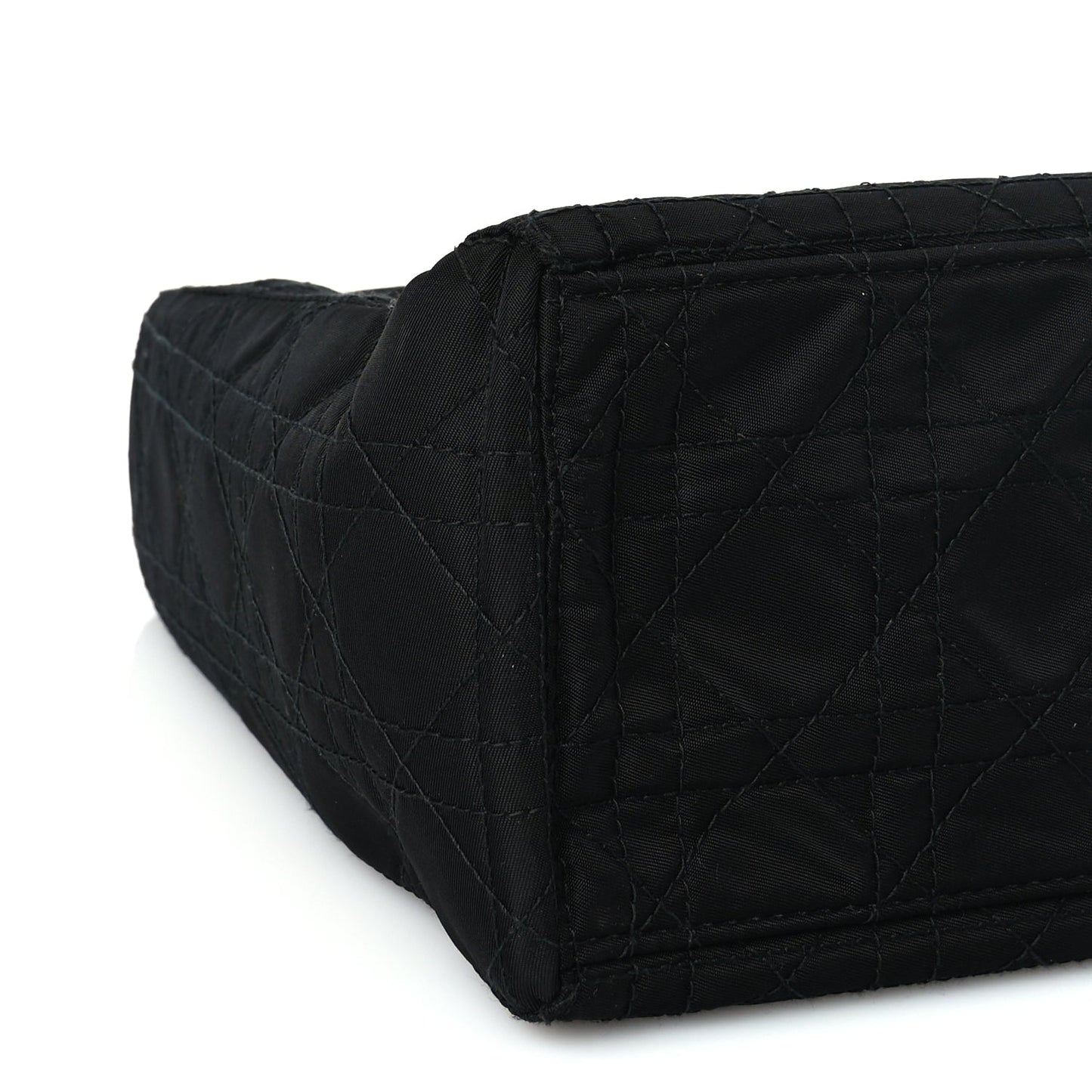 Christian Dior Nylon Cannage Medium Lady Dior Black