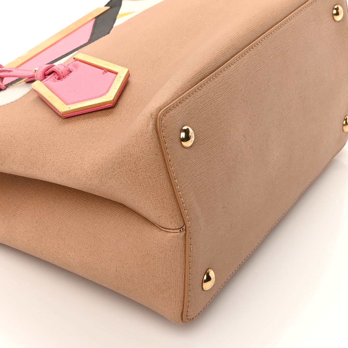 Fendi Vitello Elite Monster Petite 2Jours Tote Cuoio Lollypop Multicolour