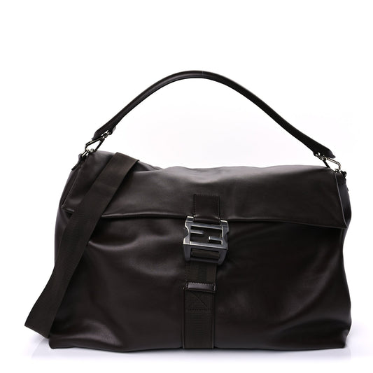 Fendi Nappa Maxi Mamma Baguette Brown Brown