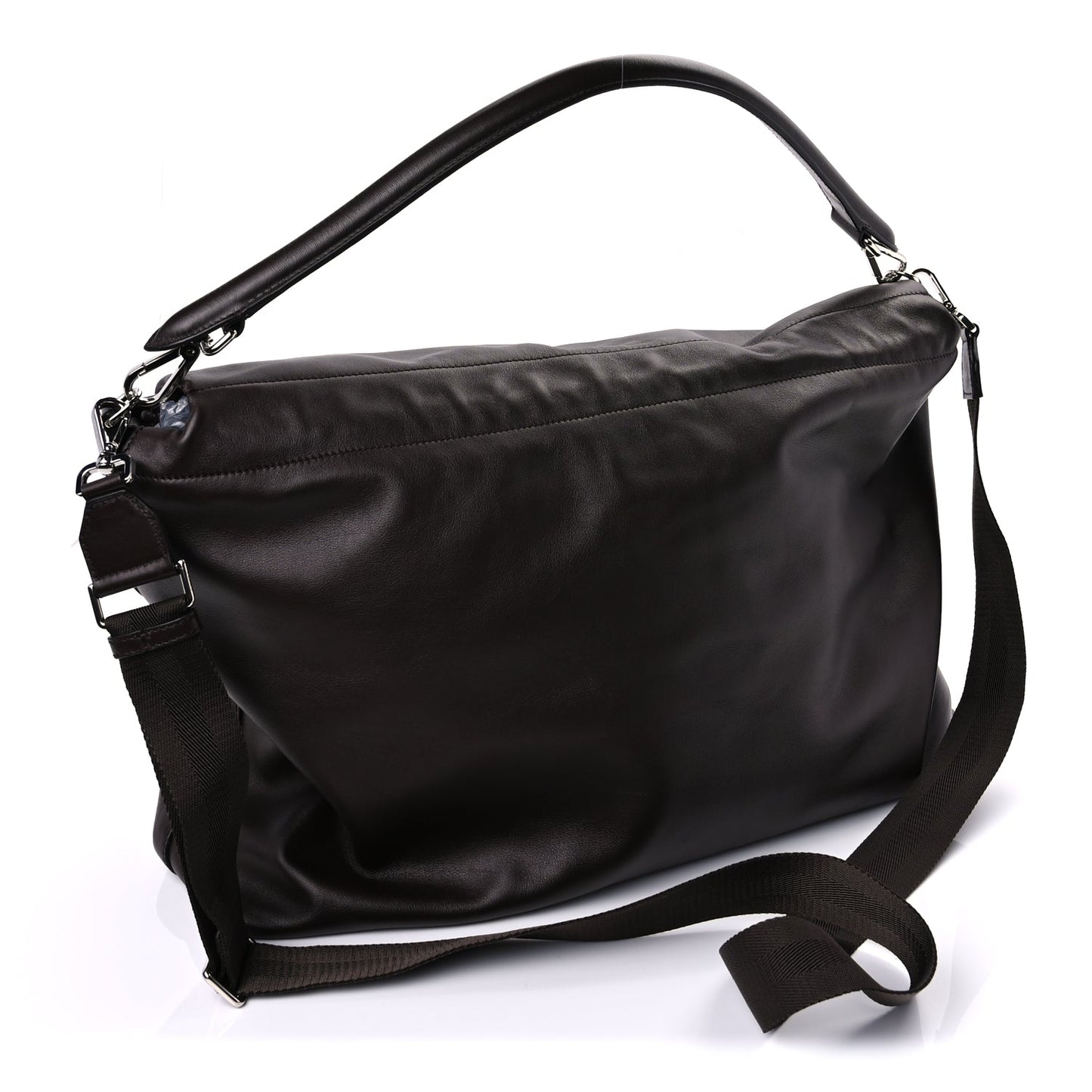 Fendi Nappa Maxi Mamma Baguette Brown Brown