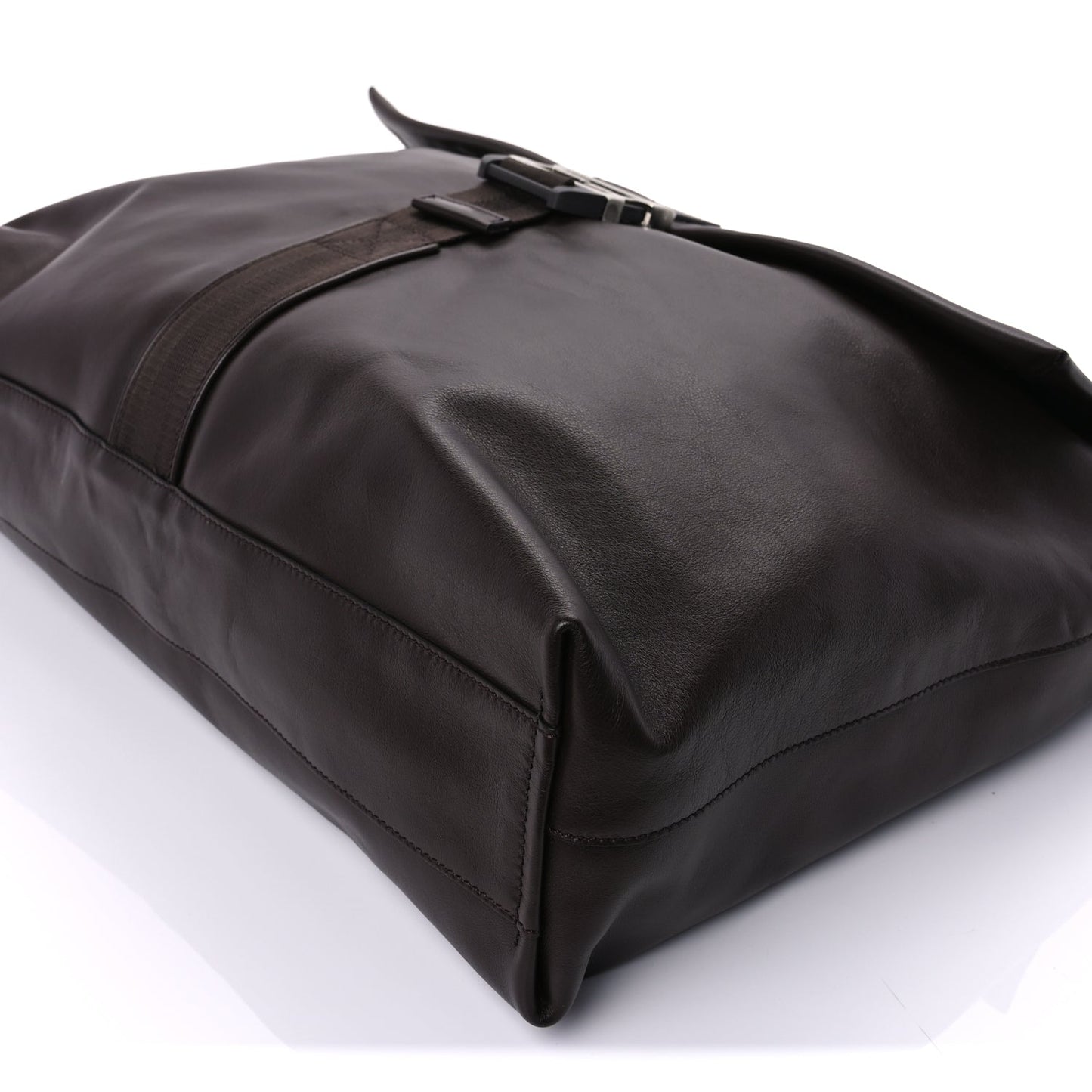 Fendi Nappa Maxi Mamma Baguette Brown Brown