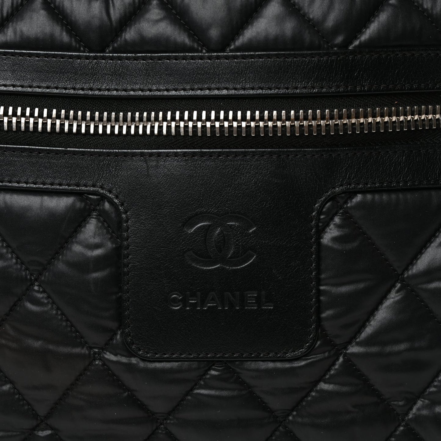 Chanel Nylon Quilted Large Coco Cocoon Tote Black