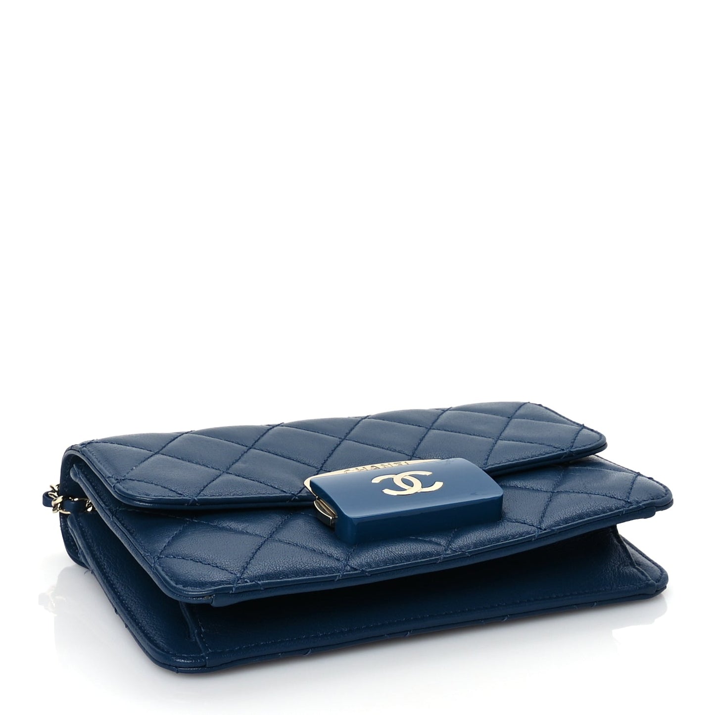 Chanel Sheepskin Quilted Mini Vintage Beauty Lock Flap Blue