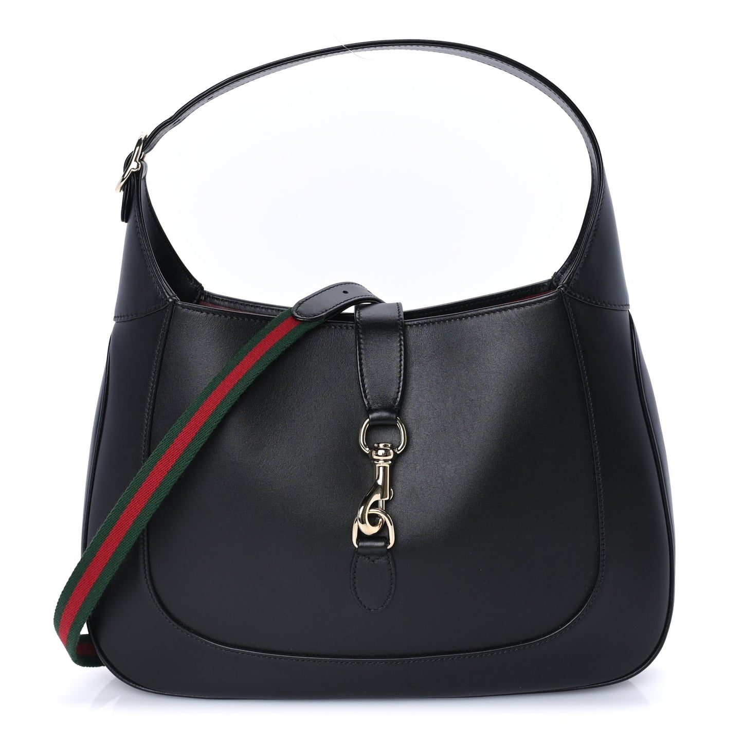 Gucci Boarded Dyana Lux Calfskin Medium Jackie 1961 Hobo  Black